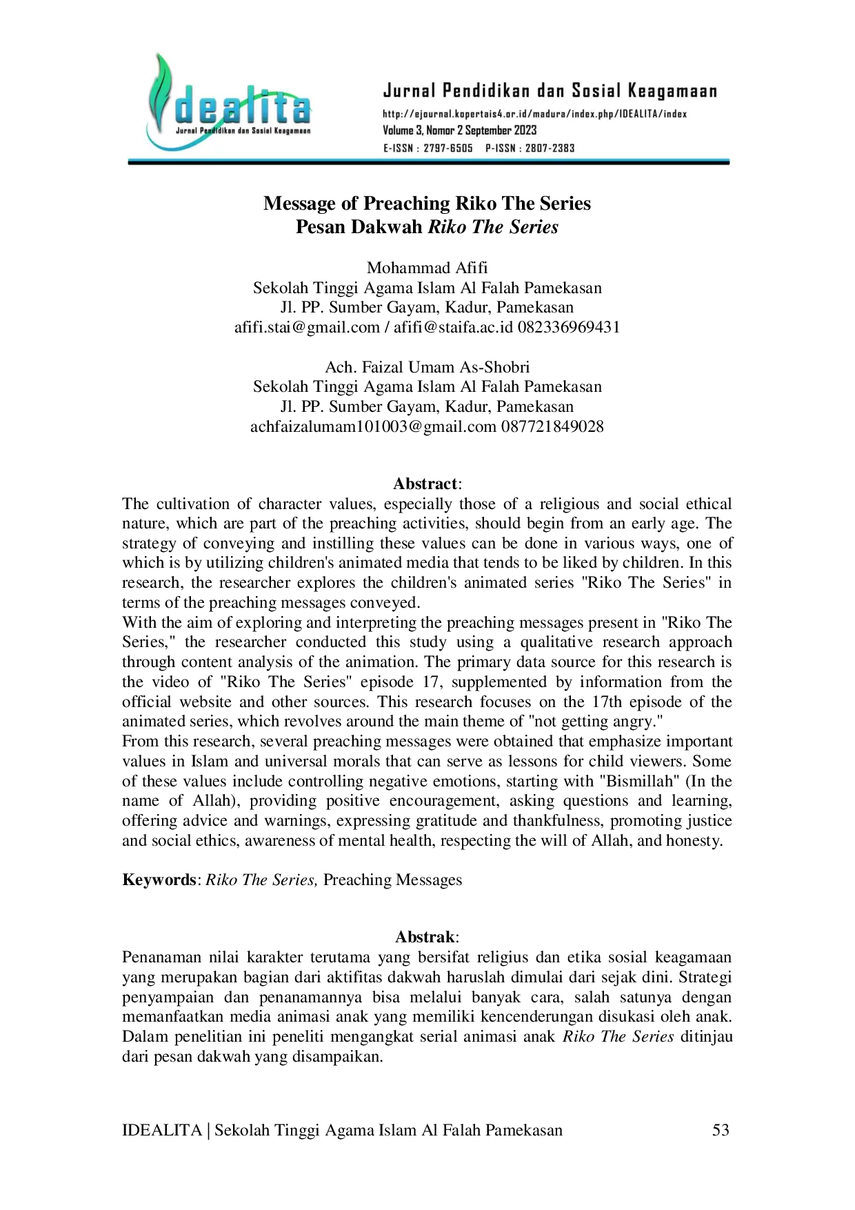 JURIS Pesan Dakwah Riko The Series