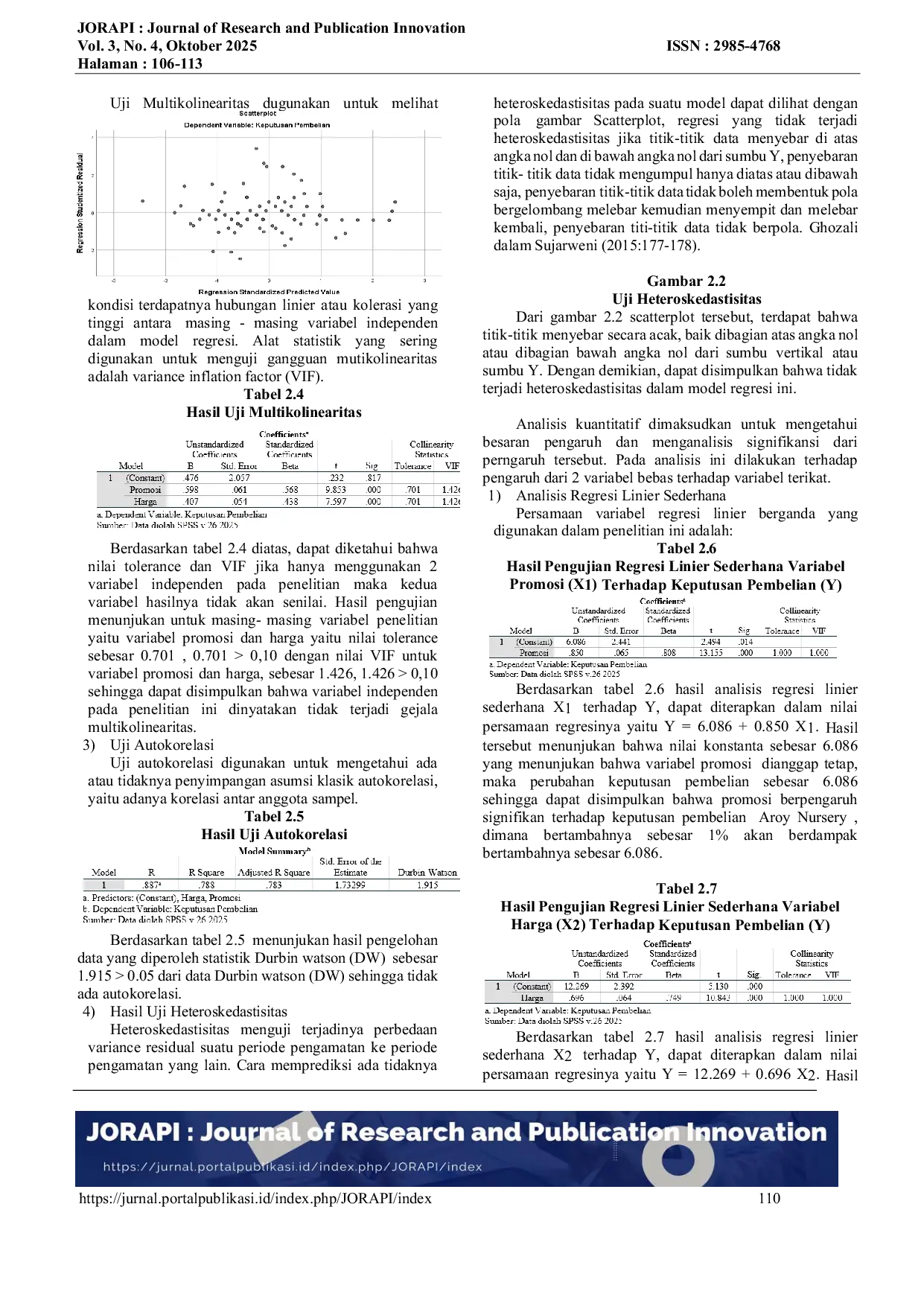 JURIS Pengaruh Promosi Dan Harga Tanaman Hias Terhadap Keputusan Pembelian Pada Aroy Nursery Di Tangerang