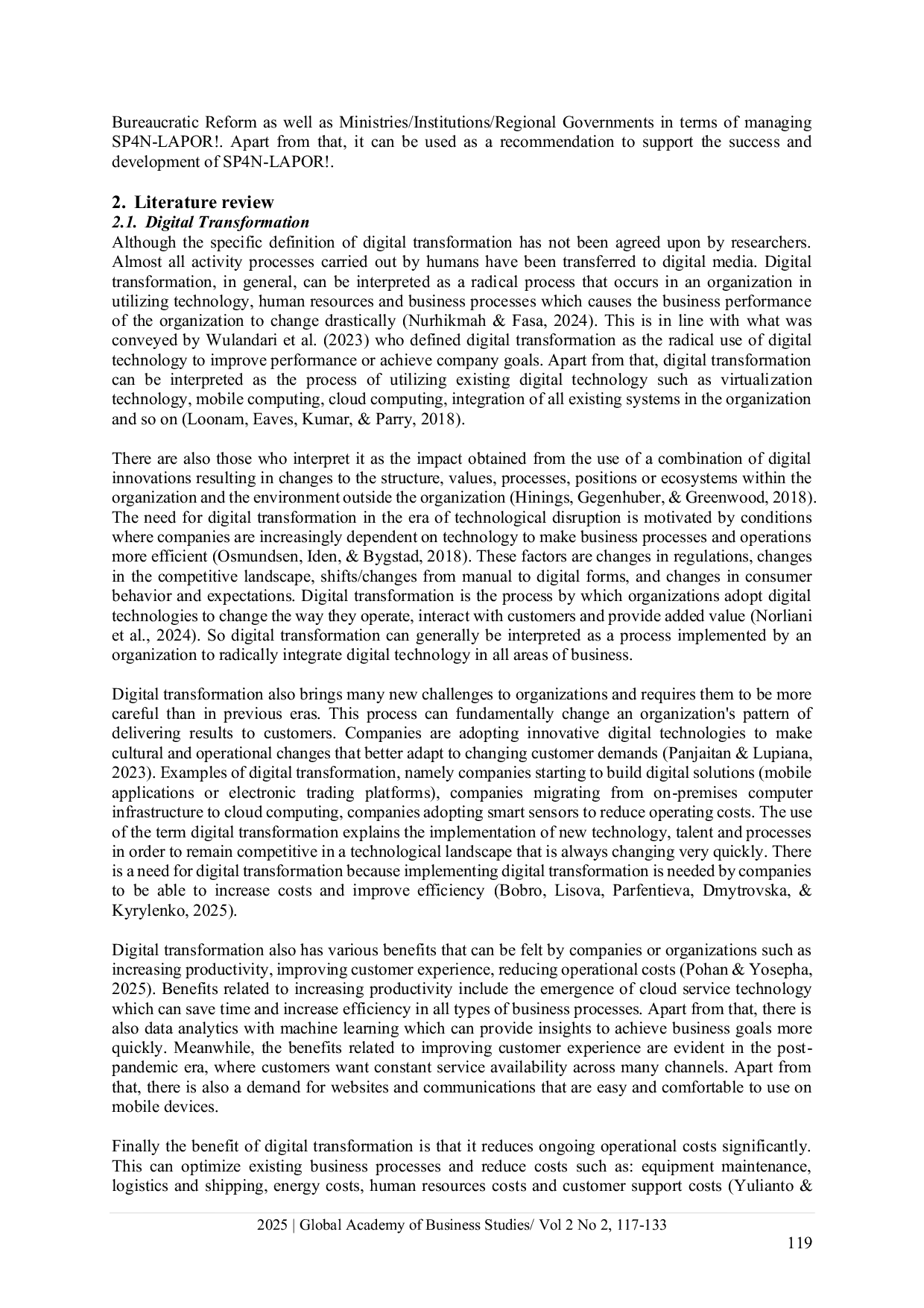 JURIS Analysis of factors that are the challenges of digital transformation in public service complaint management through the SP4N LAPOR Application in the Ombudsman of the Republic of Indonesia