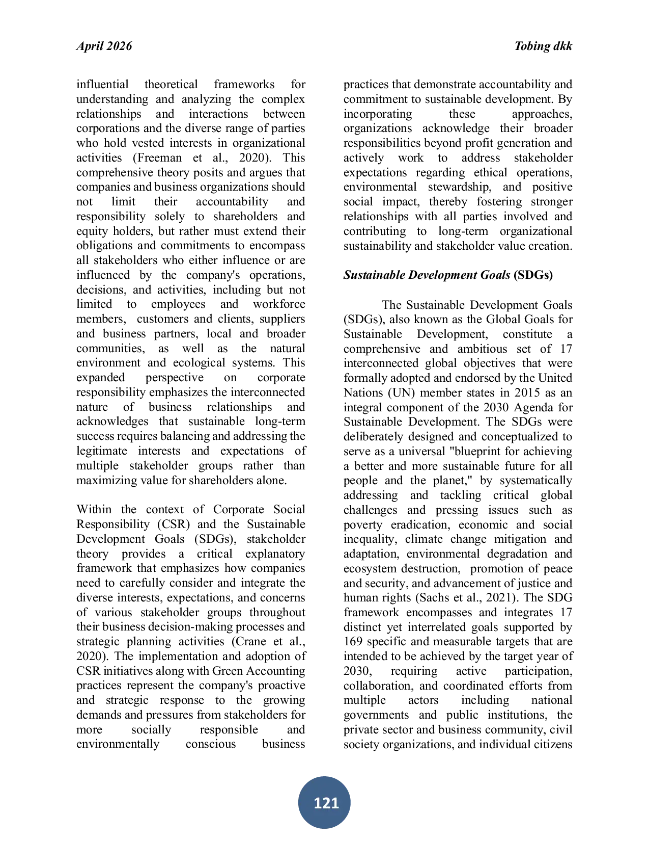 JURIS The Influence Of Corporate Social Responsibility And Green Accounting Implementation On Sustainable Development Goals In Mining Sector Manufacturing Companies Listed On The Indonesia Stock Exchange Pe