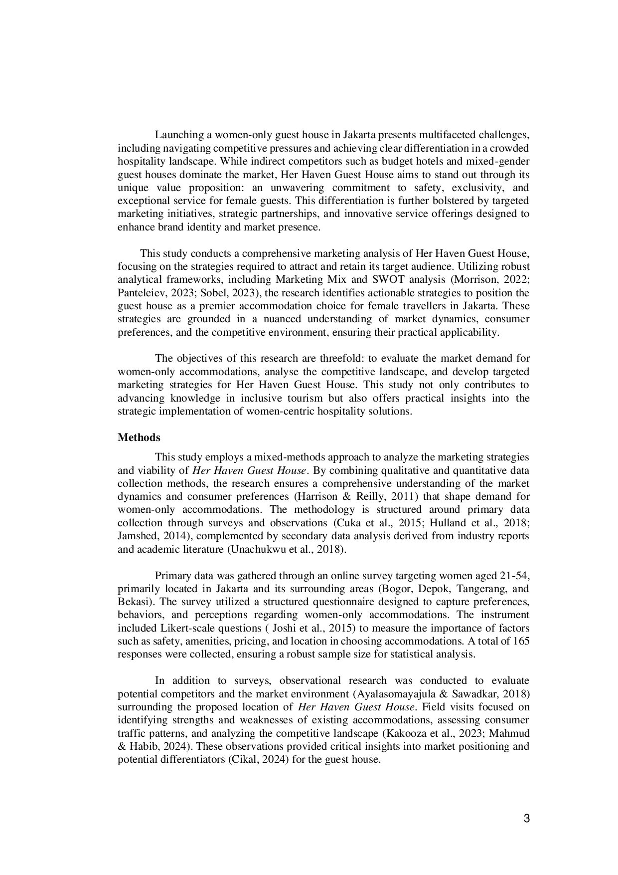 JURIS BUSINESS STRATEGY INSIGHTS FROM HER HAVEN A FEMALE FOCUSED GUEST HOUSE IN JAKARTA