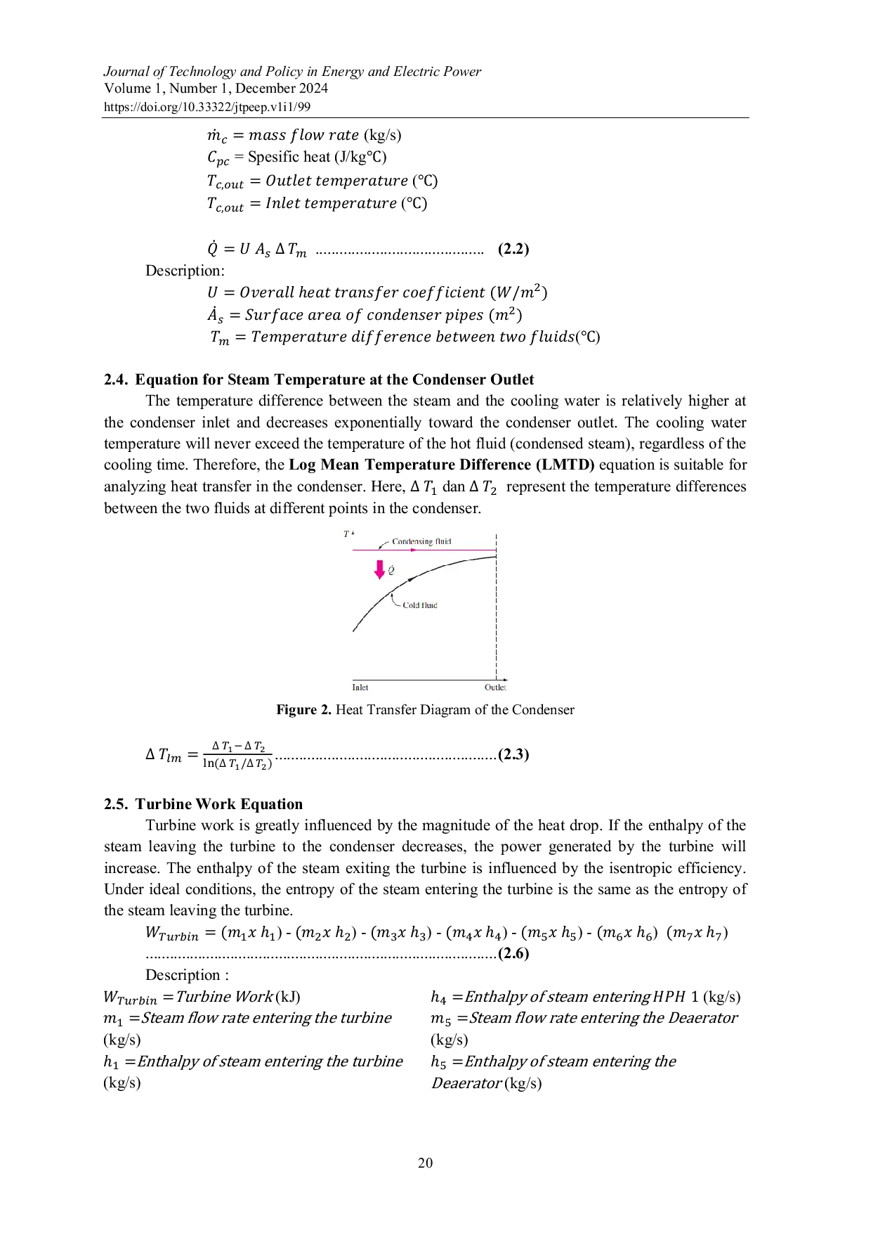 JURIS The Effect of Inlet Water Intake Temperature on the Thermal Efficiency of Timor 1 Coal Fired Power Plant 2x50 MW