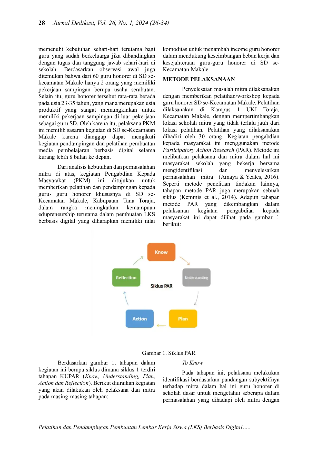 JURIS Pelatihan dan Pendampingan Pembuatan Lembar Kerja Siswa LKS Berbasis Digital untuk Meningkatkan Kemampuan Edupreneurship Guru Honorer SD Se Kecamatan Makale Tana Toraja