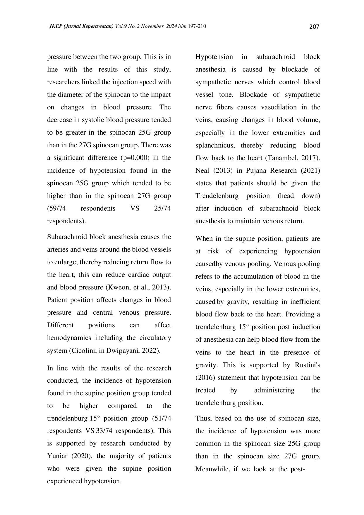 juris Spinocan 27G With Trendelenburg 15 Position Post Induction Anesthesia Can Reduce The Incidence Of Hypotension In Subarachnoid Block Anesthesia