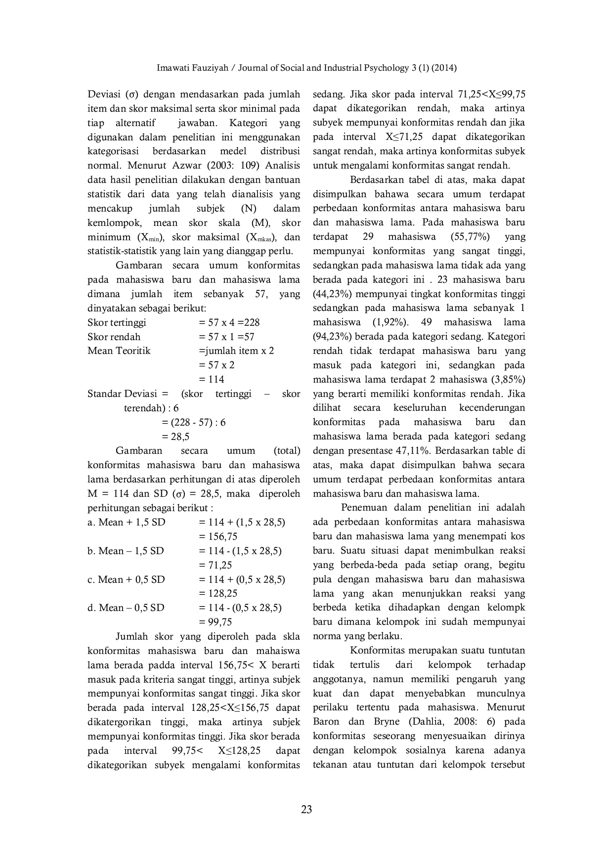 JURIS KONFORMITAS MAHASISWA PADA KOS BARU Studi Komparasi Mahasiswa Baru dan Mahasiswa Lama di Lingkungan UNNES