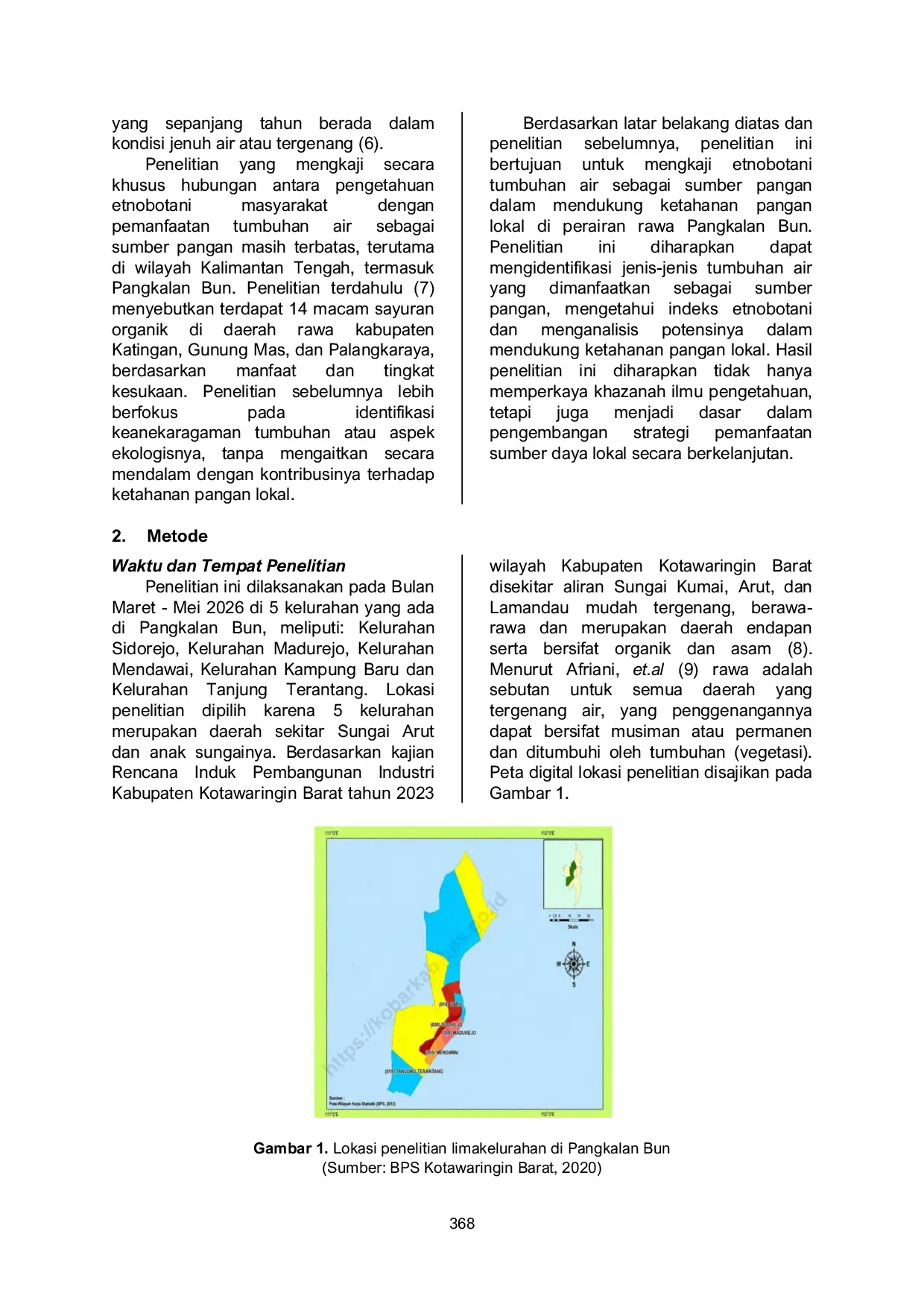 JURIS Ethnobotanical Study of Aquatic Plants as a Food Source to Support Local Food Security in Swamp Waters