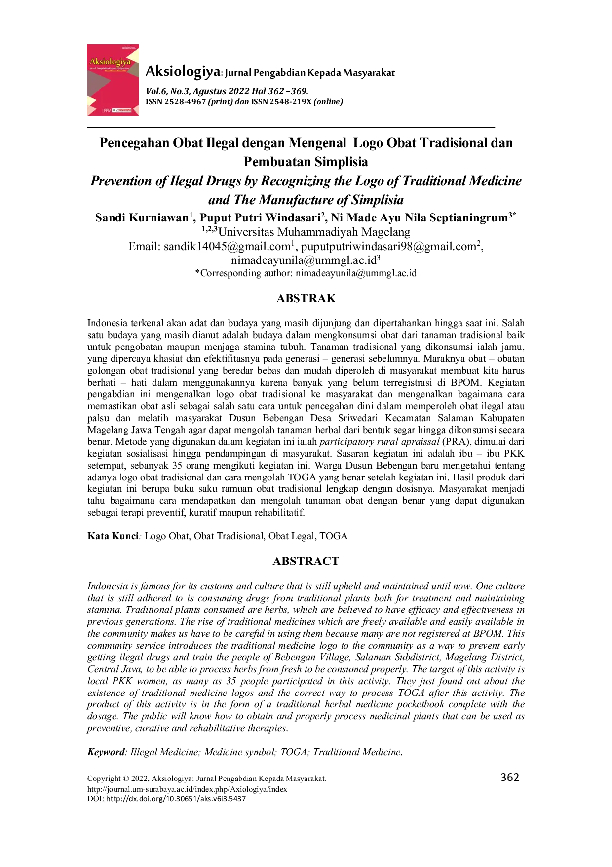 JURIS Pencegahan Obat Ilegal dengan Mengenal Logo Obat Tradisional dan Pembuatan Simplisia