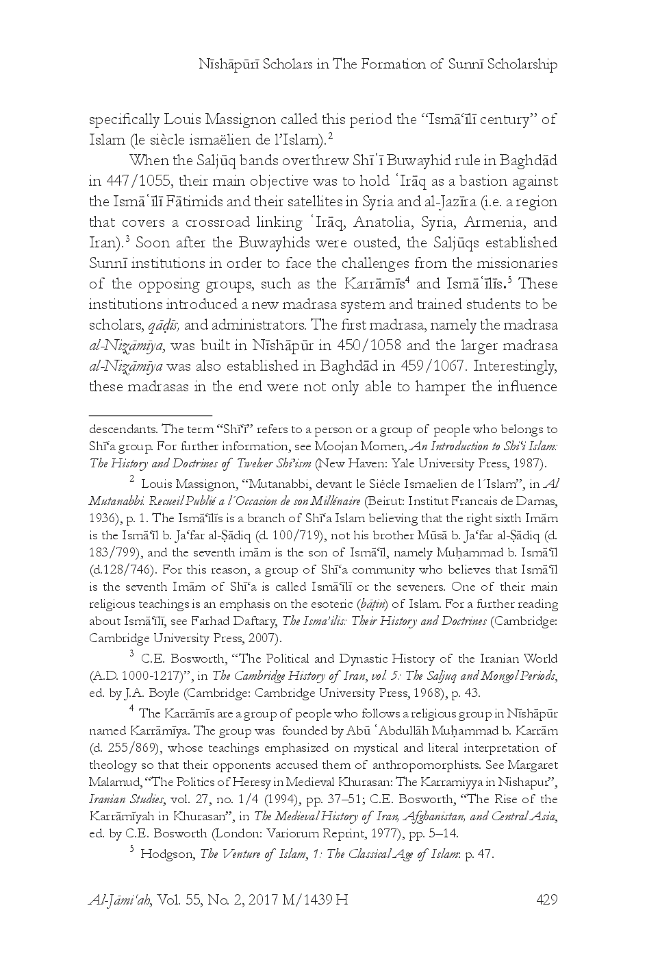 juris NshApr Scholars in The Formation of Sunn Scholarship in The Eleventh Century