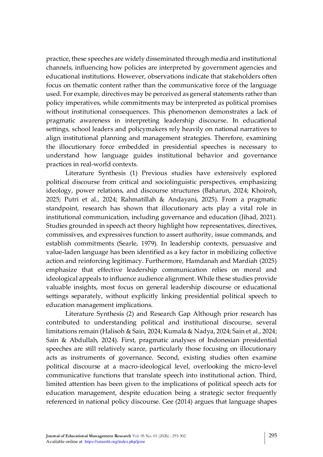 JURIS Speech Acts and Educational Management Orientation An Illocutionary Analysis of President Prabowo Subianto s Address at the 2025 Mpr Ri Annual Session