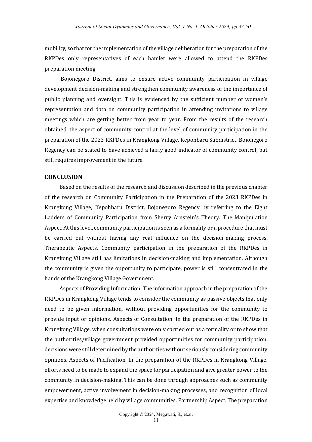 JURIS Community Participation In Preparing The Village Government Working Plan