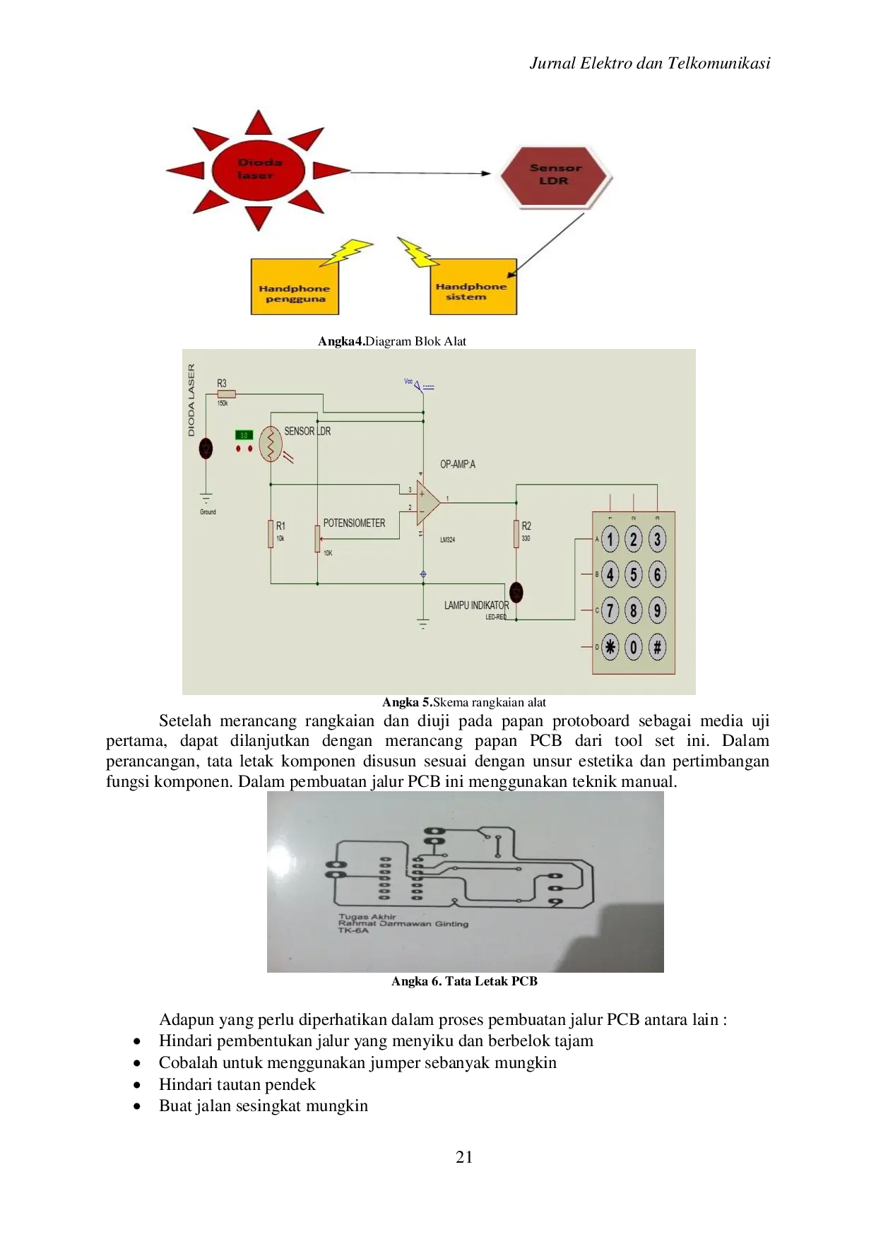 JURIS Meningkatkan Perancangan Alat Keamanan Menggunakan Sensor Light Dependent Resistor LDR Melalui Ponsel