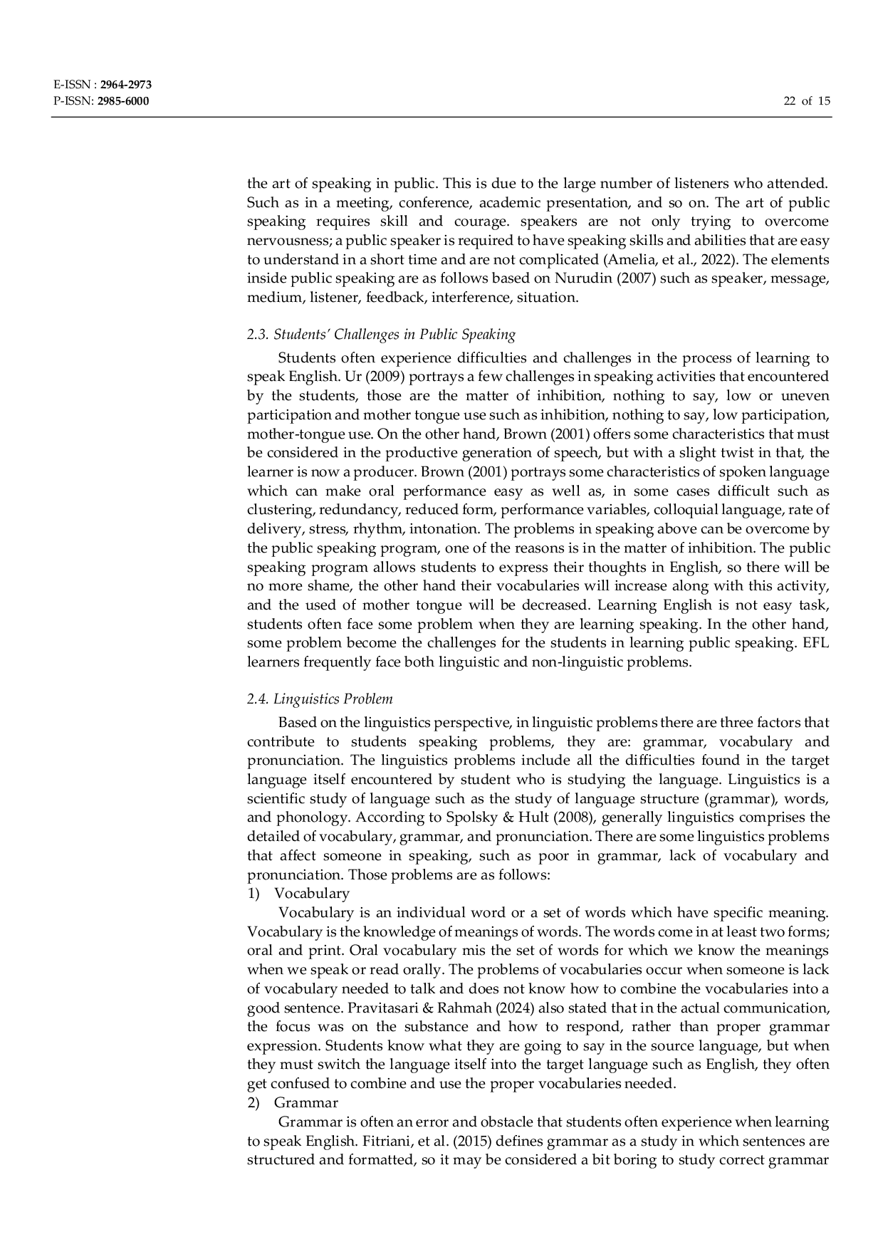 JURIS A Narrative Inquiry of Students Experiences on Public Speaking Club Activities