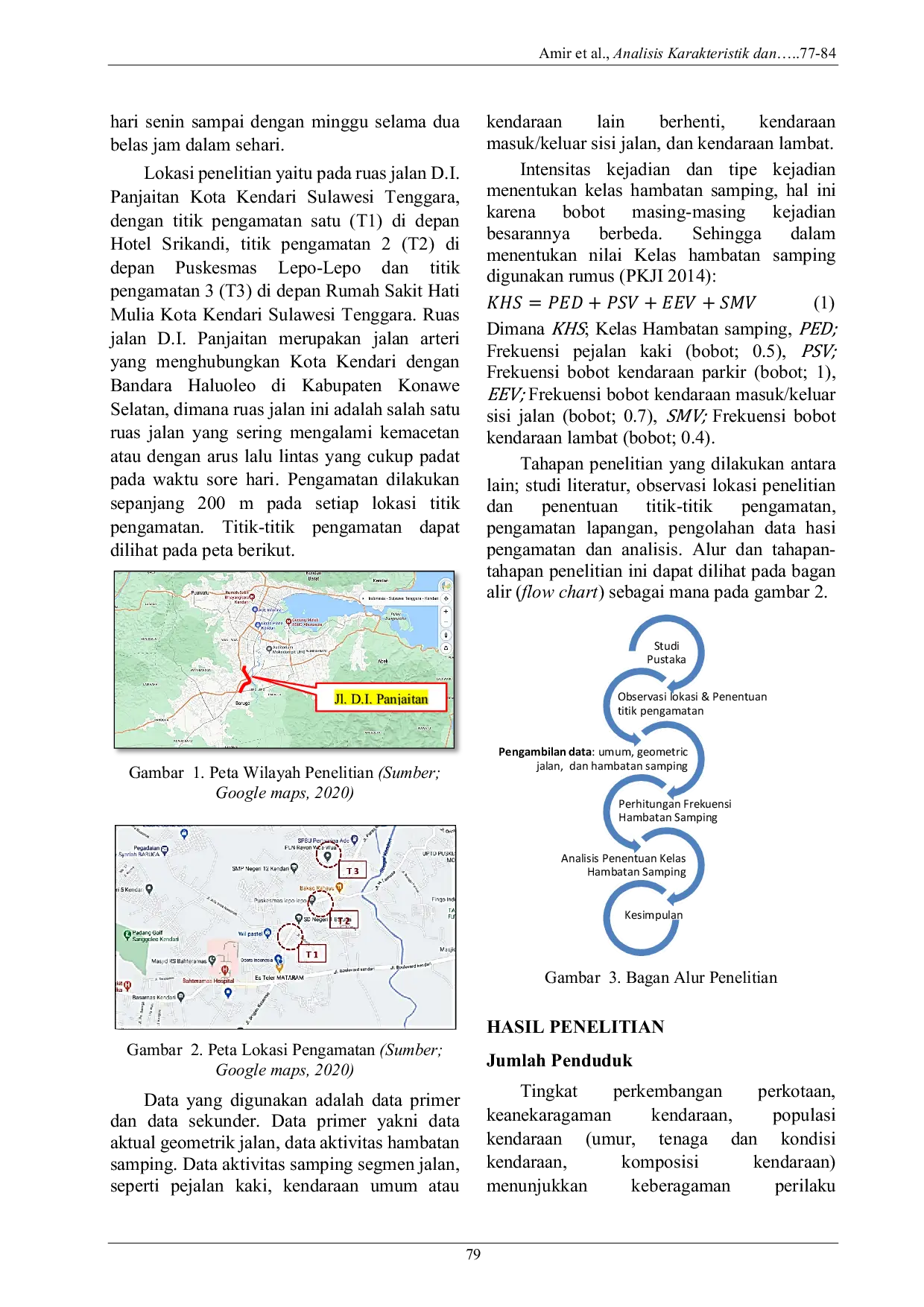 JURIS Analisis Karakteristik dan Tingkat Hambatan Samping Ruas Jalan D I Panjaitan Kota Kendari