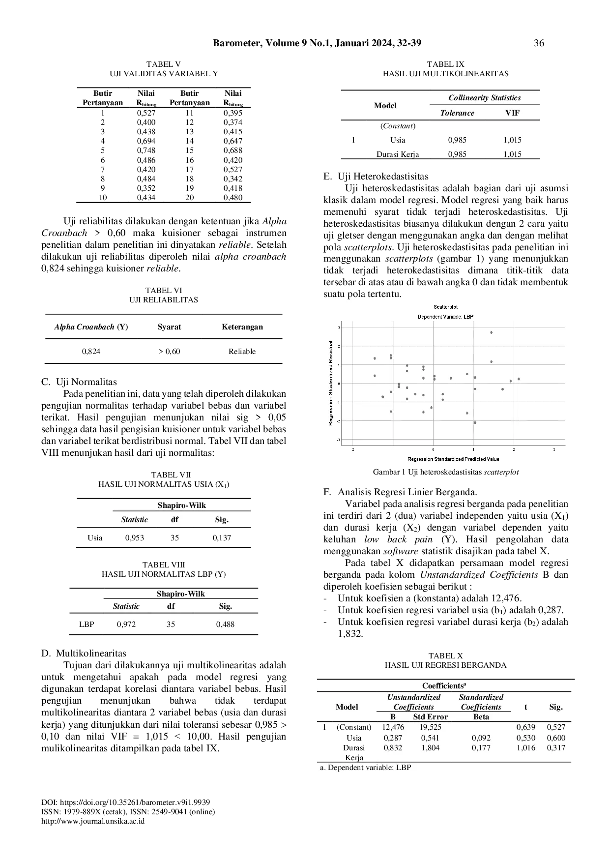 JURIS Hubungan Usia dan Durasi Kerja Terhadap Keluhan Low Back Pain Pada Karyawan PT Jakarta Industrial Estate Pulogadung
