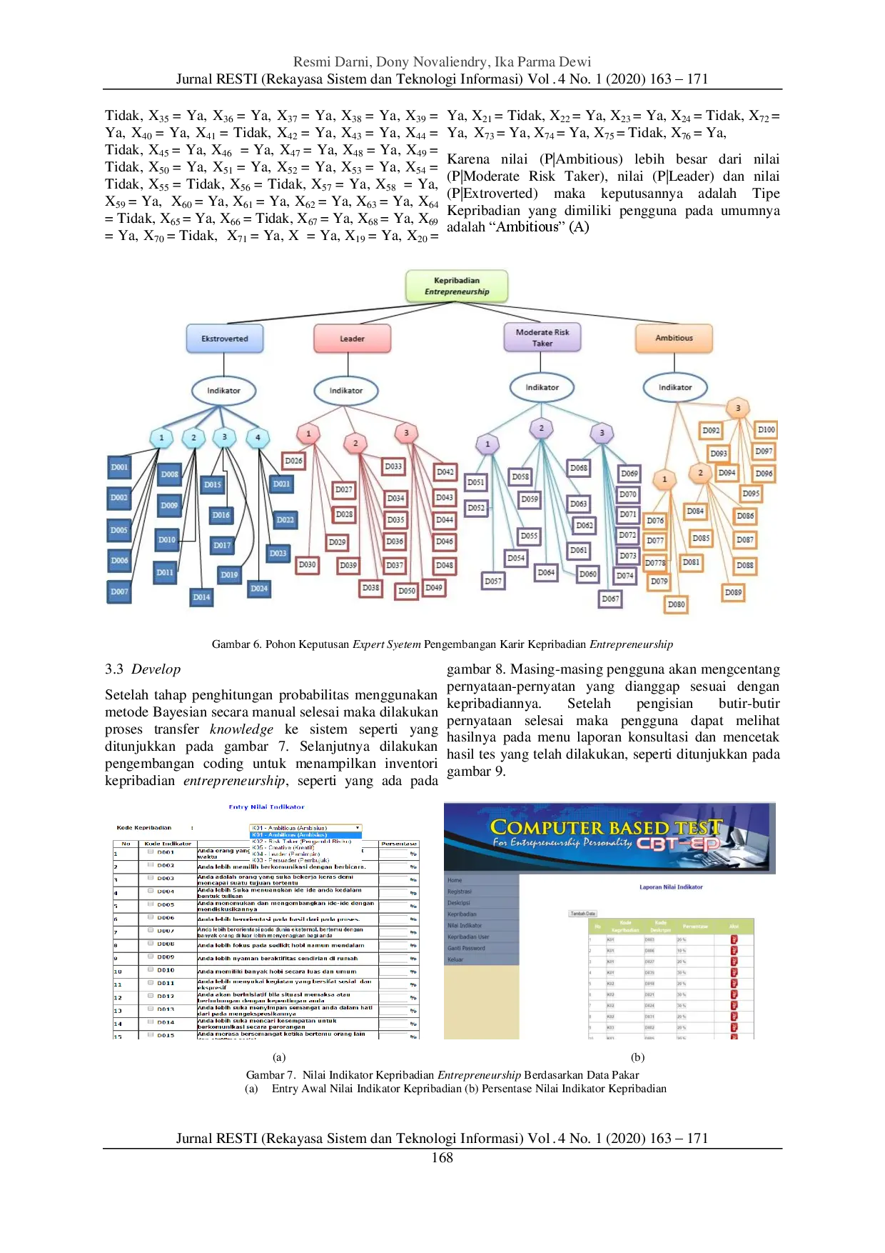 JURIS Aplikasi Expert System Pengembangan Karir Menggunakan Inventory Kepribadian Entrepreneurship