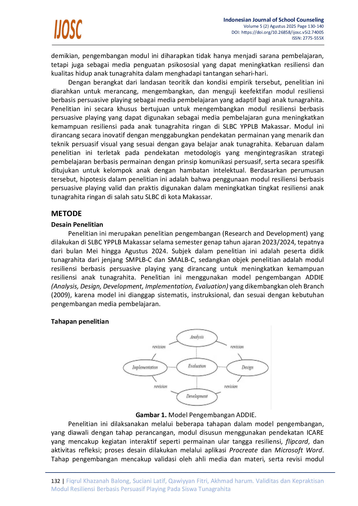 JURIS Validitas dan Kepraktisan Modul Resiliensi Berbasis Persuasif Playing Pada Siswa Tunagrahita