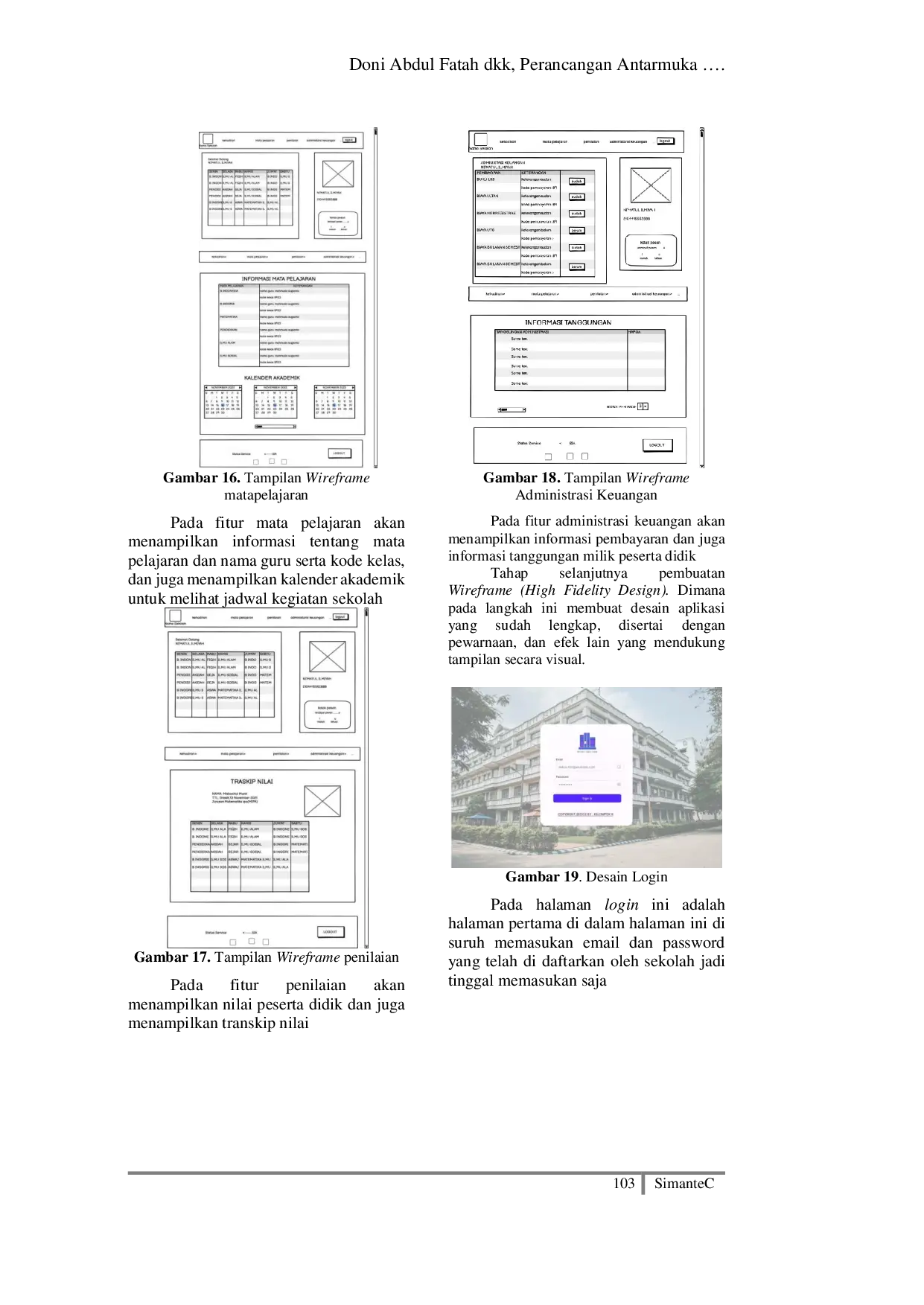 JURIS Perancangan Antarmuka Pengguna Sistem Informasi Akademik Berbasis Wireframing