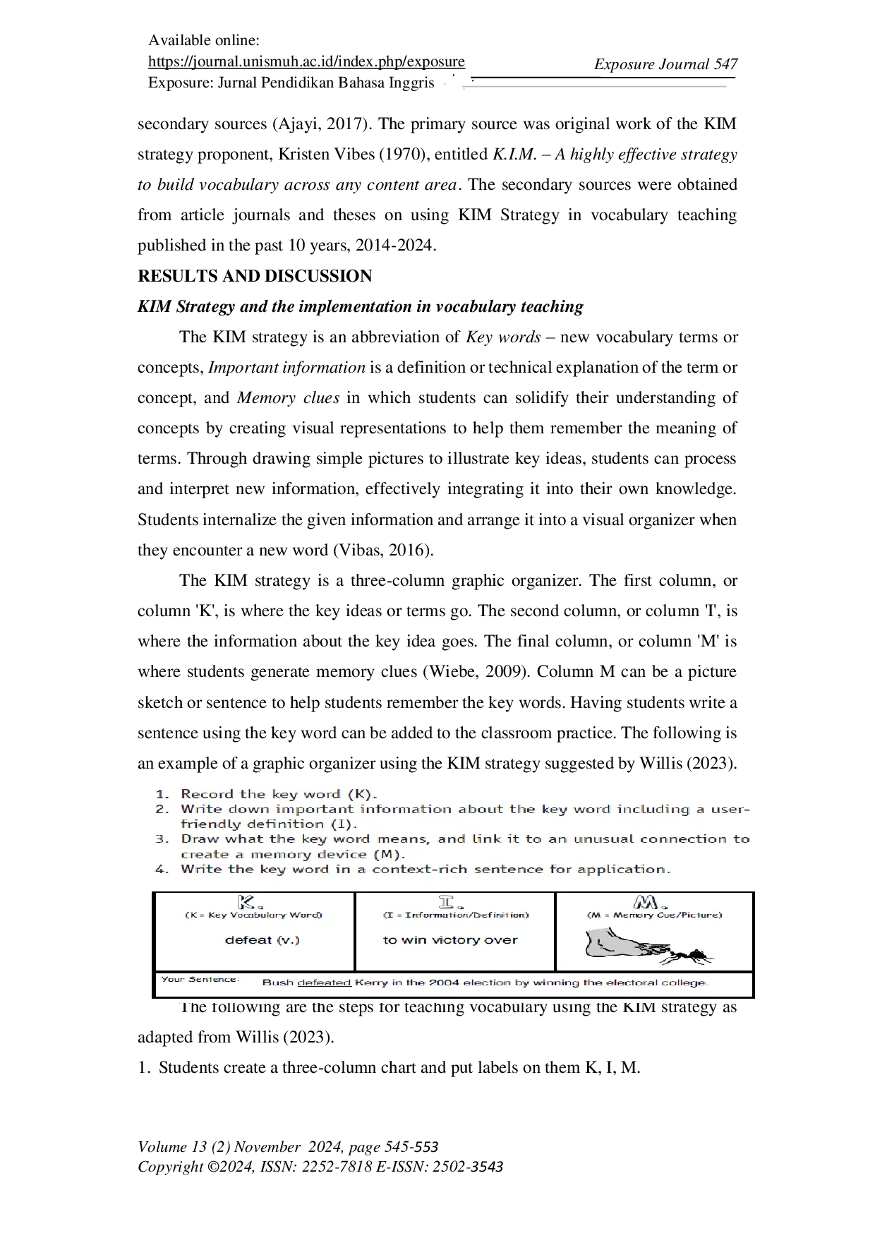 JURIS Kim Vocabulary Building Strategy Implementation and Implications for Vocabulary Teaching