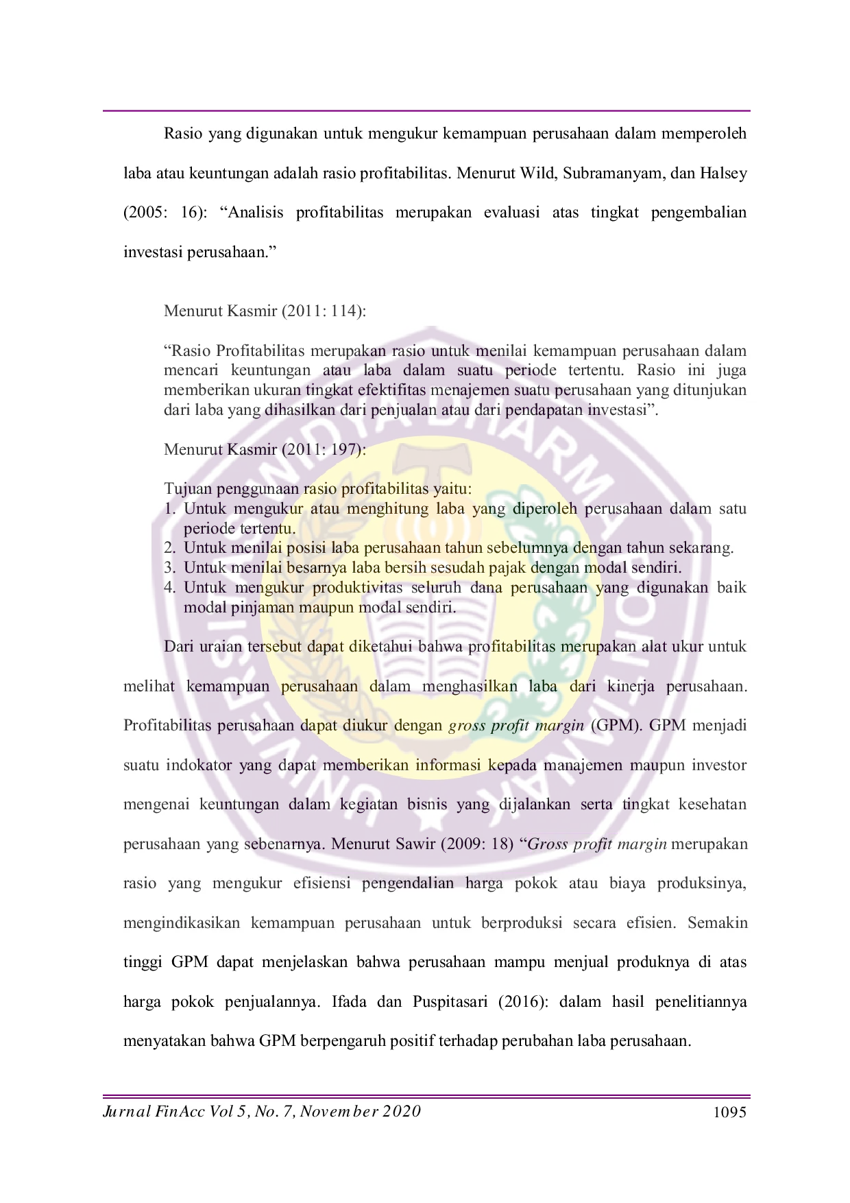 JURIS Analisis Pengaruh Gross Profit Margin Current Ratio dan Debt to Equity Ratio Terhadap Perubahan Laba pada Subsektor Makanan dan Minuman yang Terdaftar di Bursa Efek Indonesia