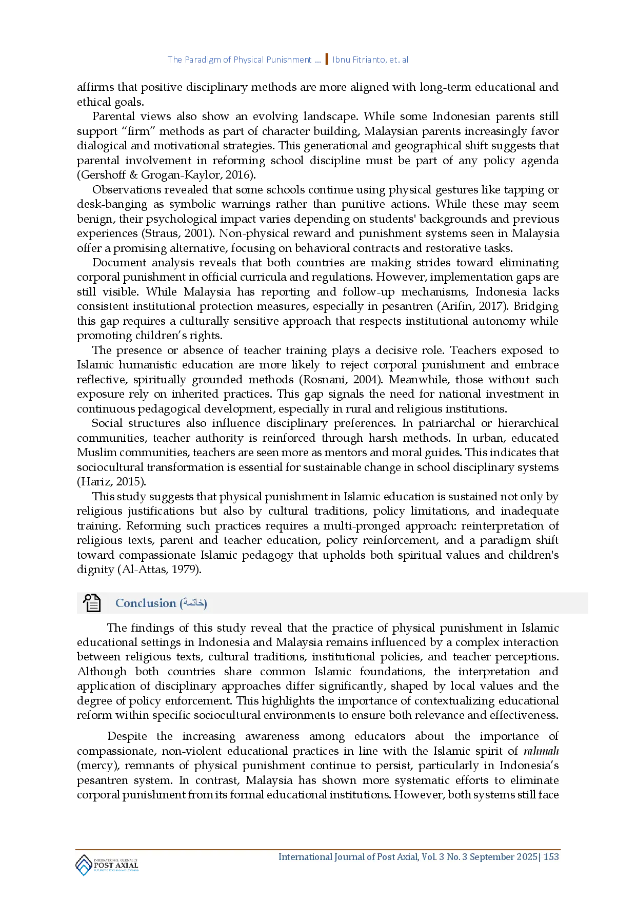 juris The Paradigm of Physical Punishment from the Perspective of Islamic Education and Its Implementation in Indonesia and Malaysia