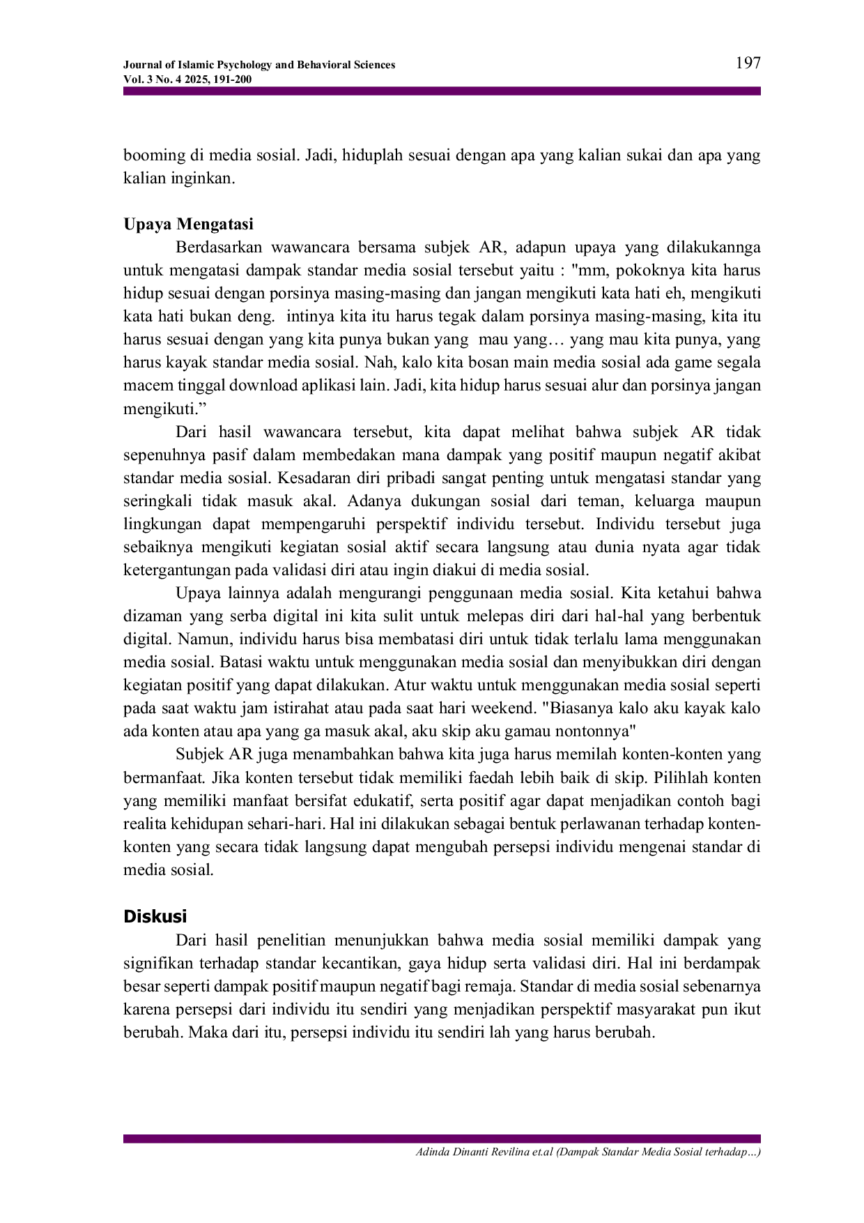 JURIS Dampak Standar Media Sosial terhadap Kesehatan Mental pada Remaja Antara Dunia Maya dan Realita