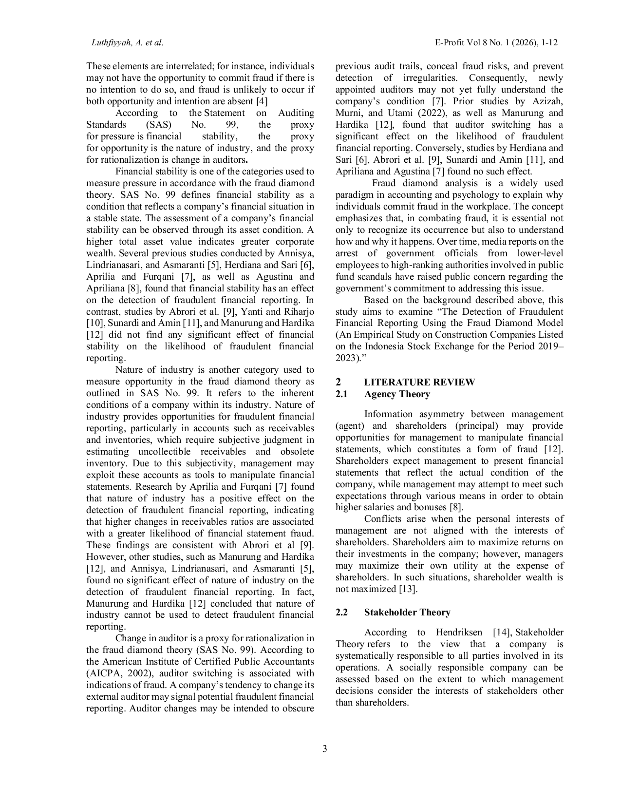 JURIS Analysis of Financial Statement Fraud Detection Using the Fraud Triangle Theory