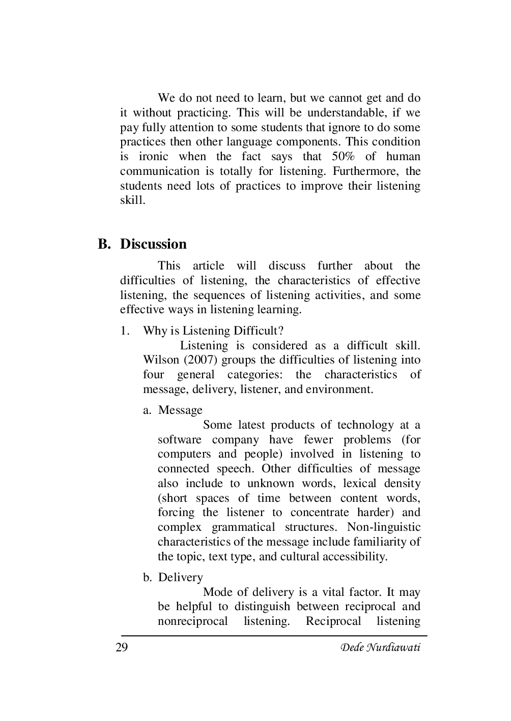 JURIS Effective Ways in Listening Activities Array