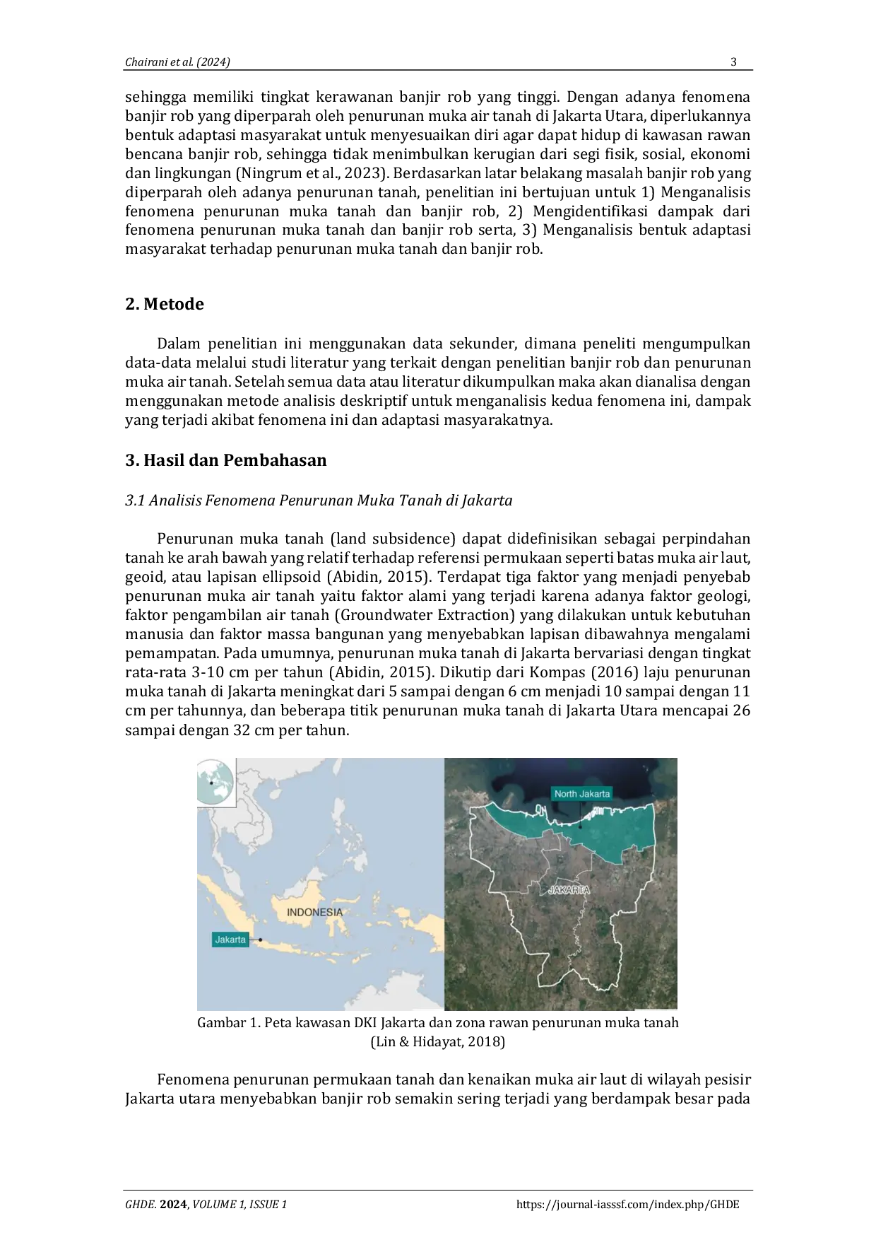 JURIS Adaptasi masyarakat pesisir Jakarta Utara terhadap fenomena penurunan muka tanah dan banjir rob