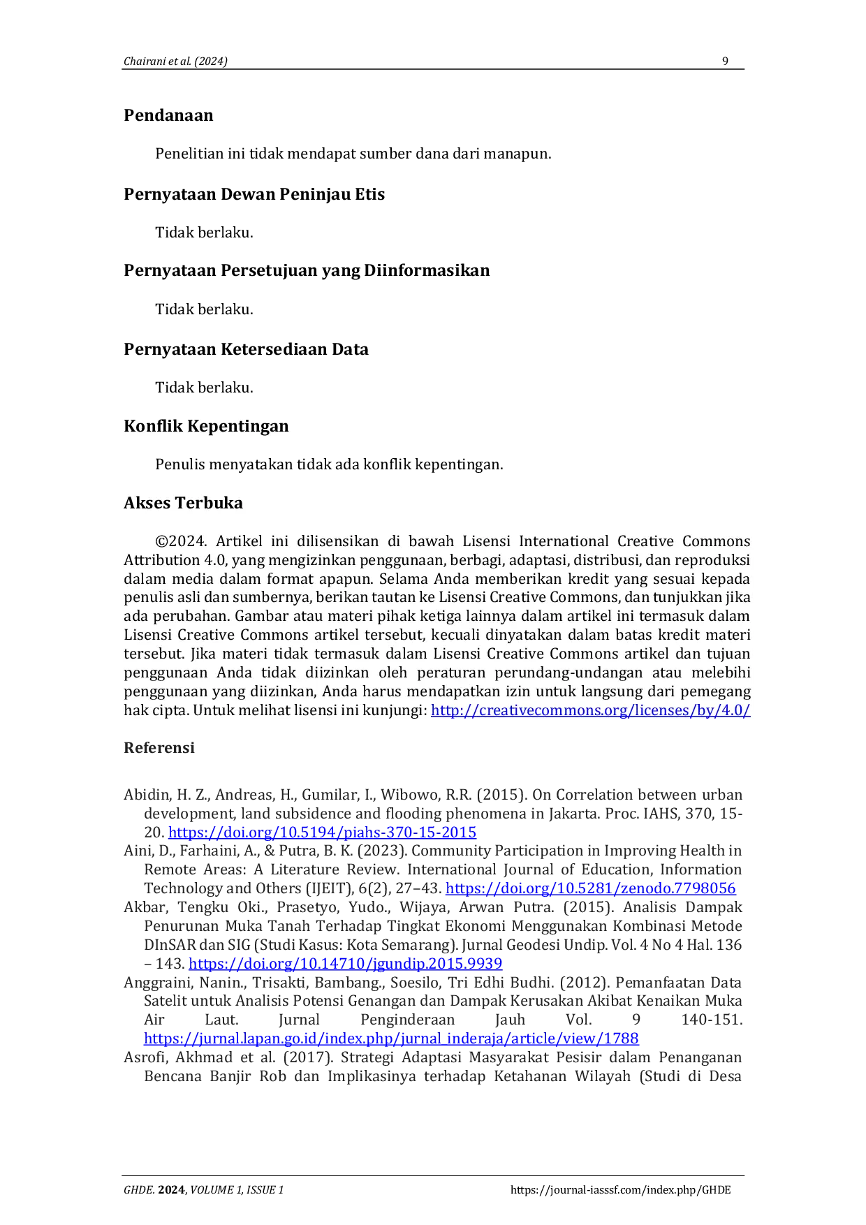 JURIS Adaptasi masyarakat pesisir Jakarta Utara terhadap fenomena penurunan muka tanah dan banjir rob