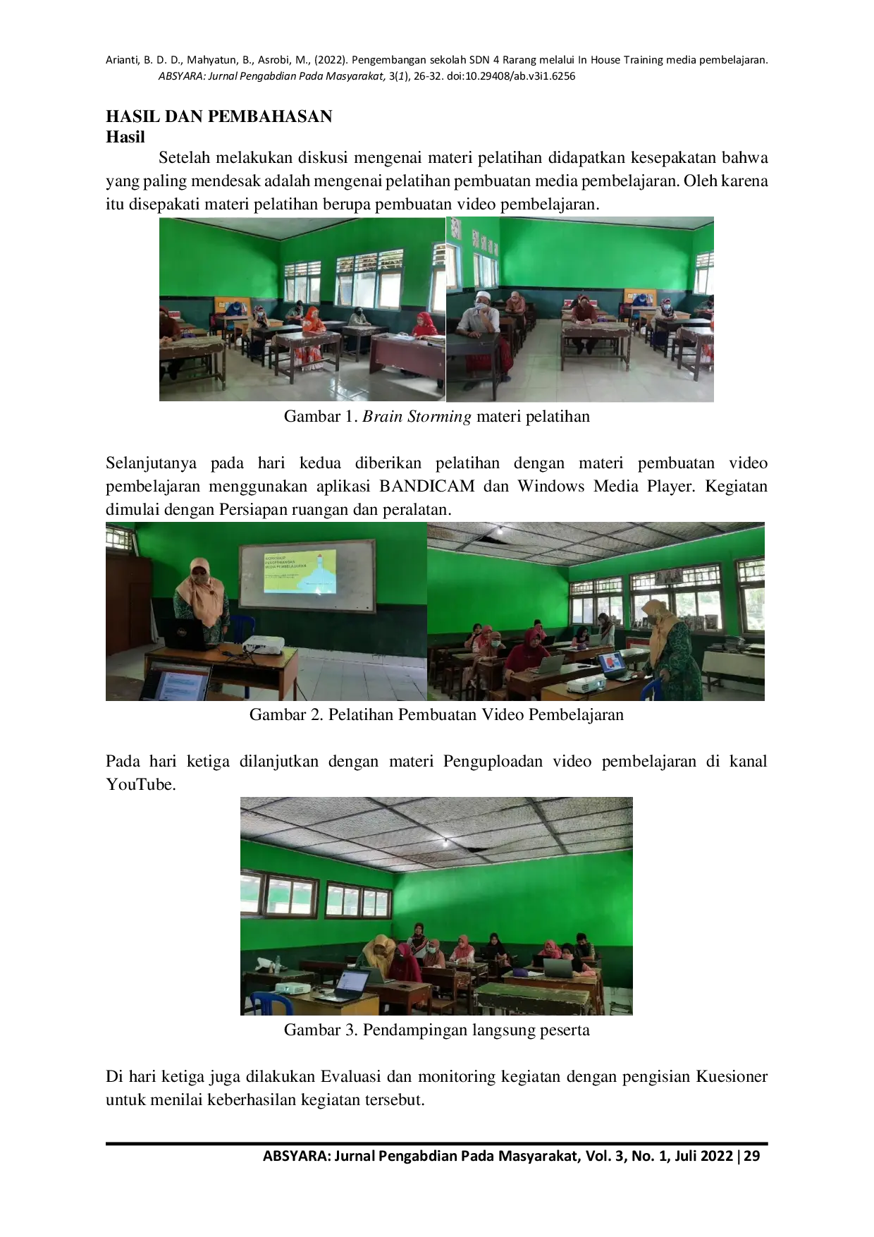 JURIS Pengembangan Sekolah SDN 4 Rarang Melalui In House Training Media Pembelajaran