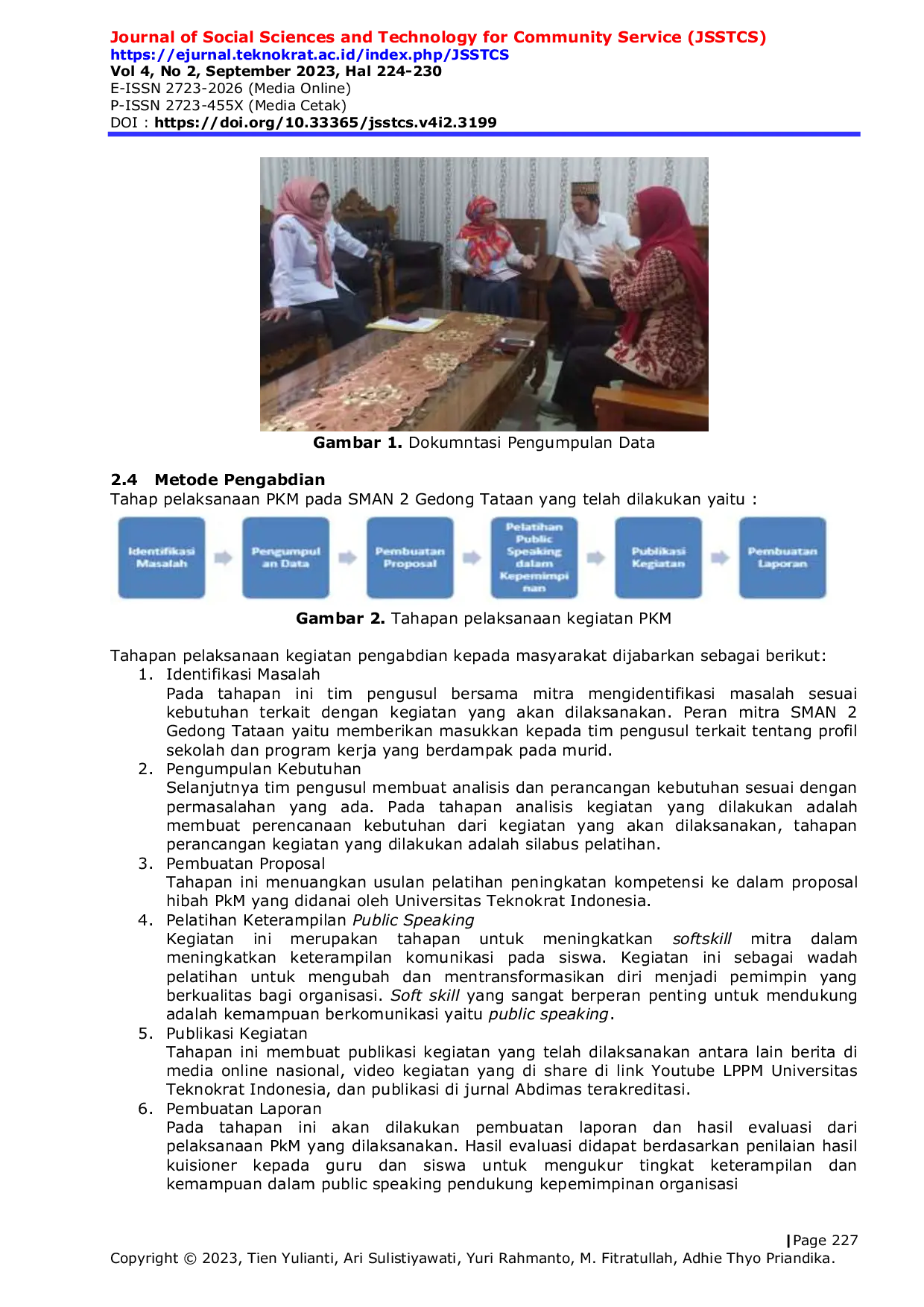 JURIS Program Sekolah Binaan In House Training Peningkatan Kompetensi Public Speaking Dalam Kepemimpinan Siswa Di SMAN 2 Gedong Tataan