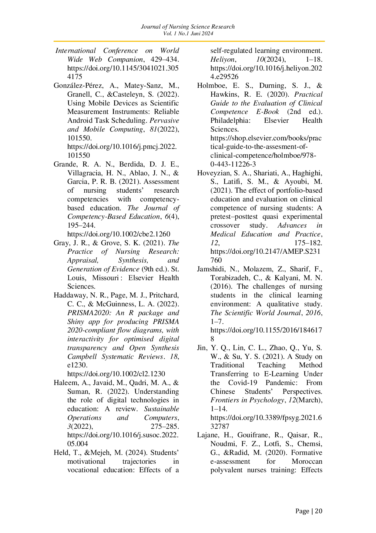 JURIS Models Used To Enhance The Quality Of Clinical Practice Evaluation Among Nursing Students