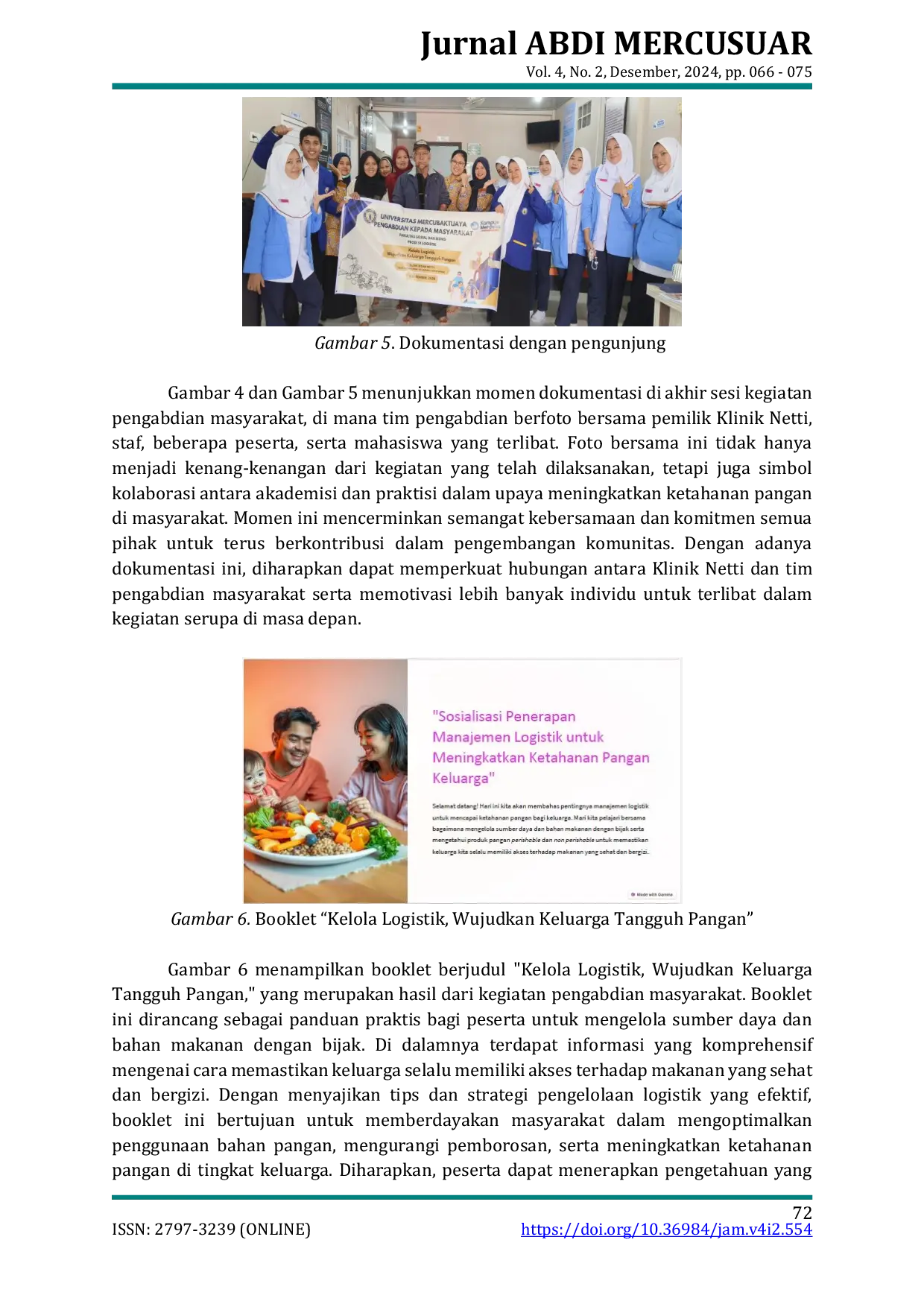 JURIS Sosialisasi Penerapan Manajemen Logistik untuk Meningkatkan Ketahanan Pangan pada Tingkat Keluarga