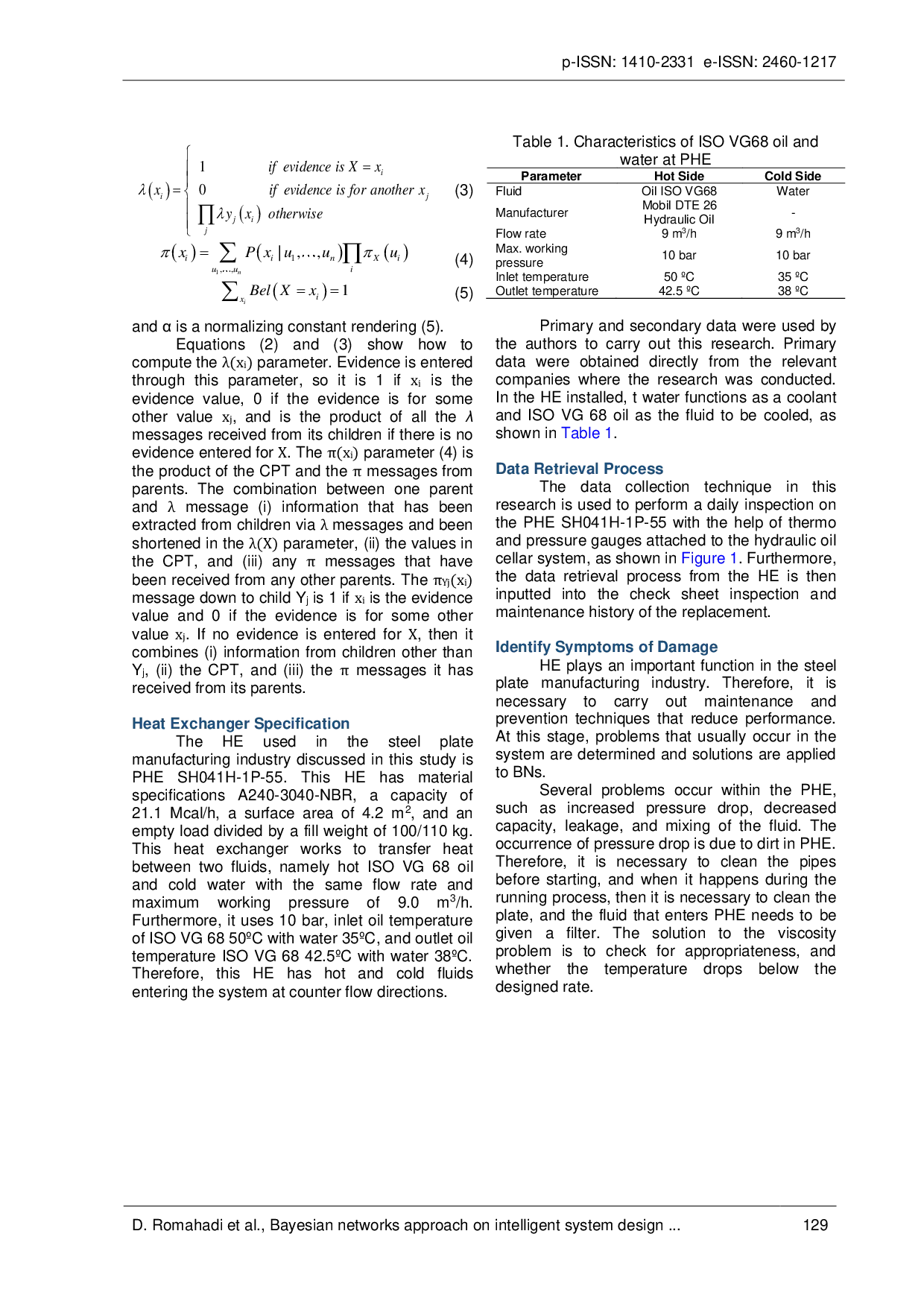 JURIS Bayesian networks approach on intelligent system design for the diagnosis of heat exchanger