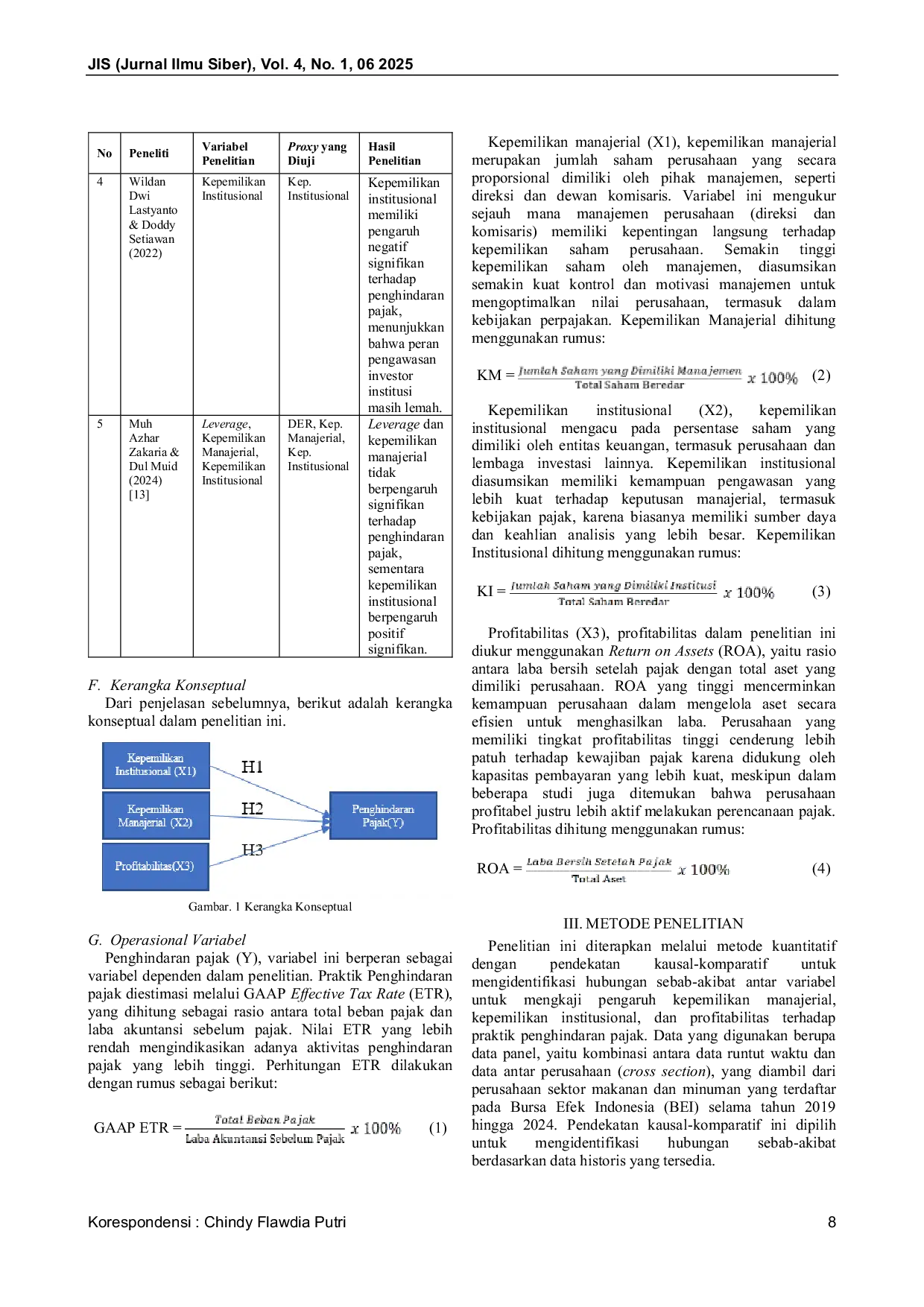 JURIS Pengaruh Struktur Kepemilikan Manajerial Kepemilikan Institusional Dan Profitabiltas Terhadap Penghindaran Pajak
