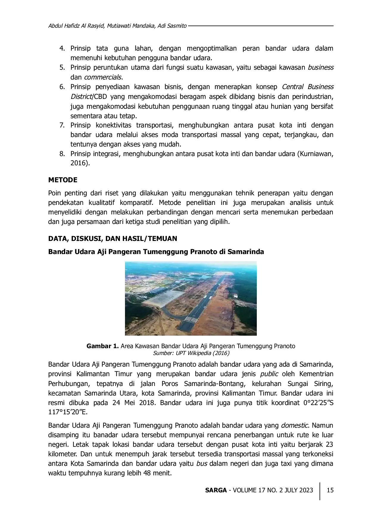 JURIS Penerapan Konsep Aerotropolis pada Pengembangan Bandar Udara