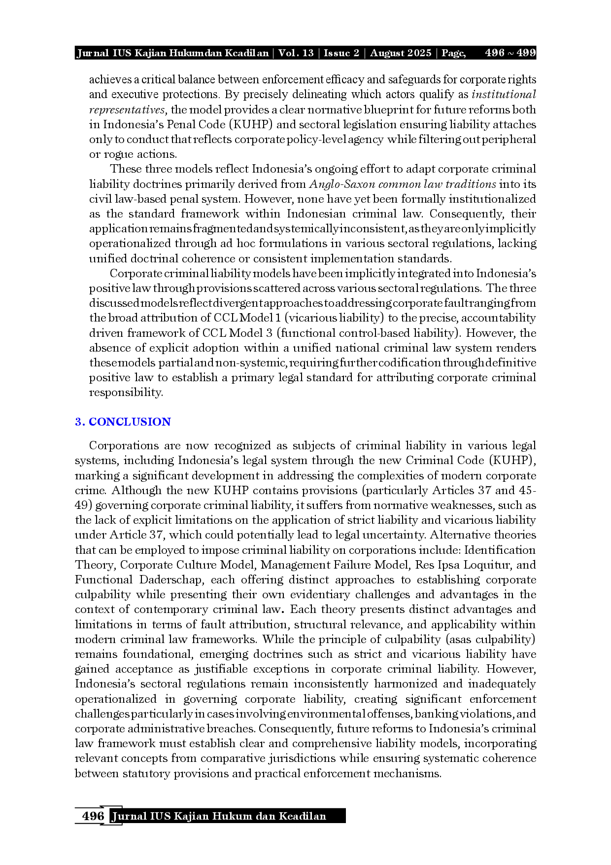 juris The Concept of Corporate Criminal Liability in the Indonesian Criminal Law System