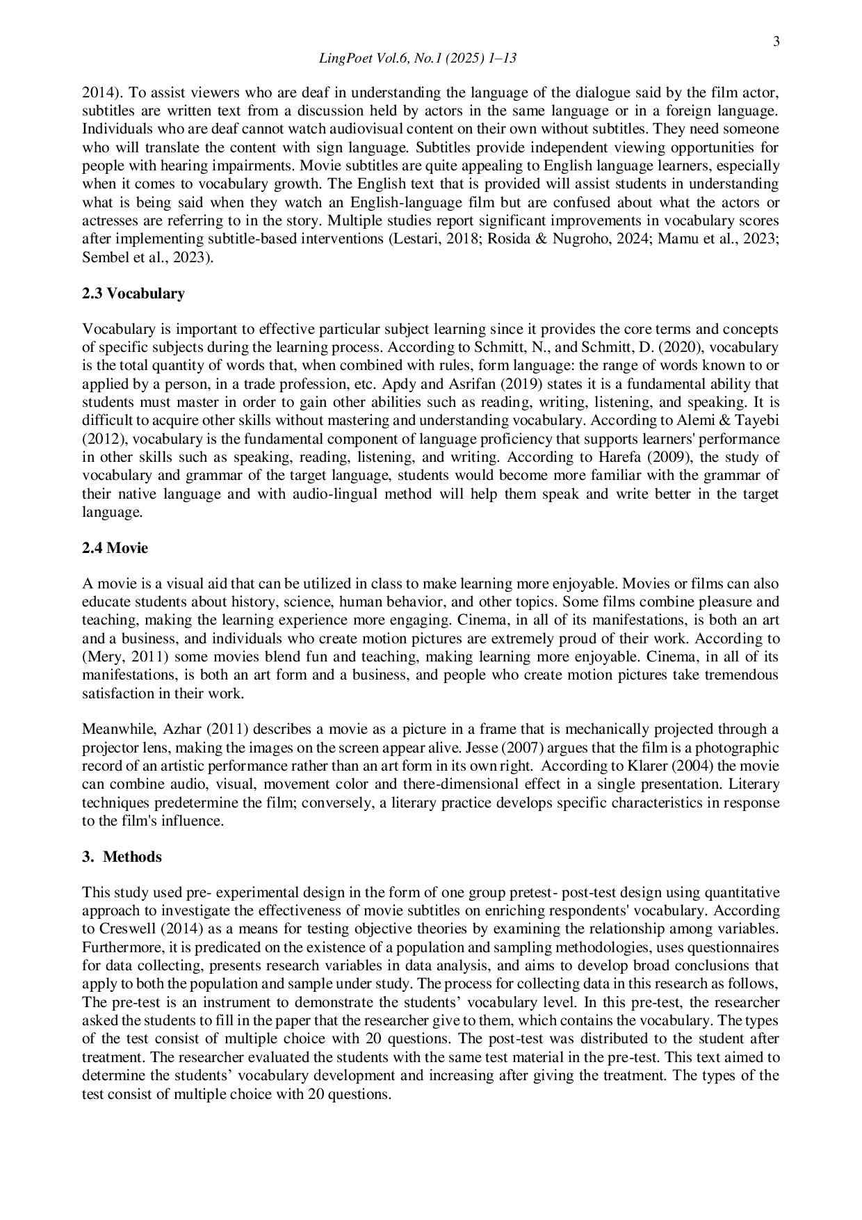 JURIS Enhancing Vocabulary through English Subtitles