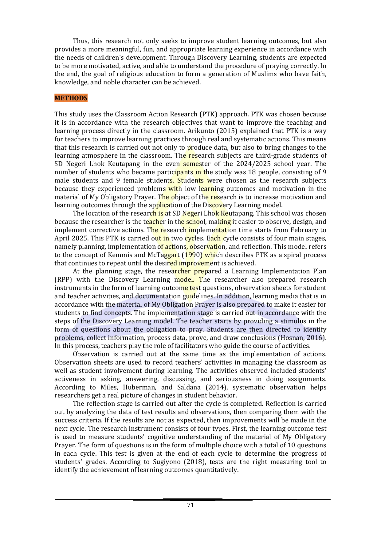 JURIS Improving Student Motivation and Learning Outcomes in Islamic Education Learning by Using the Discovery Learning Model at SD Negeri Lhok Keutapang