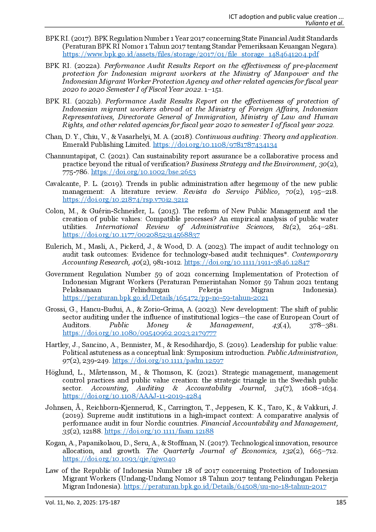 juris ICT Adoption and Public Value Creation in Performance Audits Evidence from Indonesia s Migrant Worker Protection