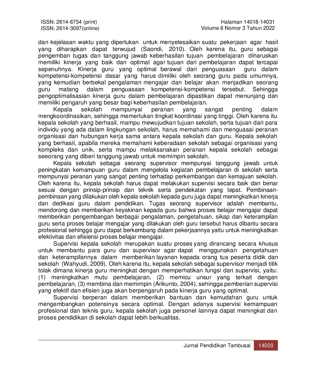 JURIS Pengaruh Supervisi Kepala Sekolah dan Motivasi Kerja Guru Terhadap Kinerja Guru