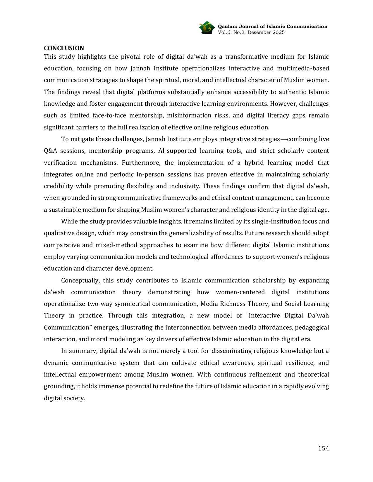 JURIS Communication Strategies in Digital Da wah A Case Study of Jannah Institute s Islamic Education for Women