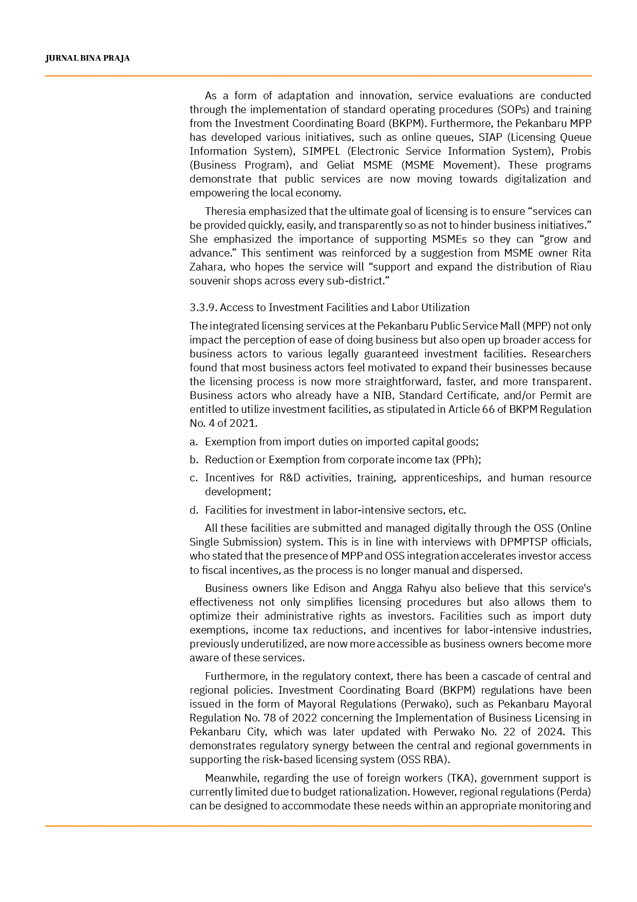 juris Dari Birokrasi ke Efisiensi Pengaruh Kualitas Layanan Perizinan Terhadap Peningkatan Investasi Daerah Studi Kasus di Mal Pelayanan Publik Pekanbaru