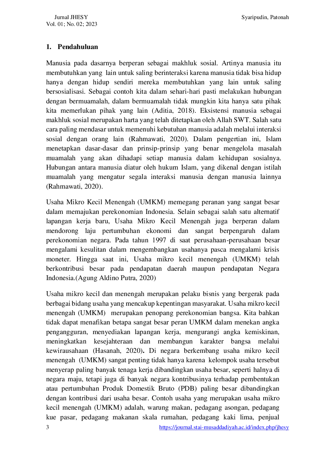 JURIS Analisis Maqashid Syariah Tentang Efektivitas Pelaksanaan Program Bantuan Sosial Usaha Mikro Kecil Dan Menengah Studi Kasus Desa Mekarmukti Kecamatan Cilawu Kabupaten Garut