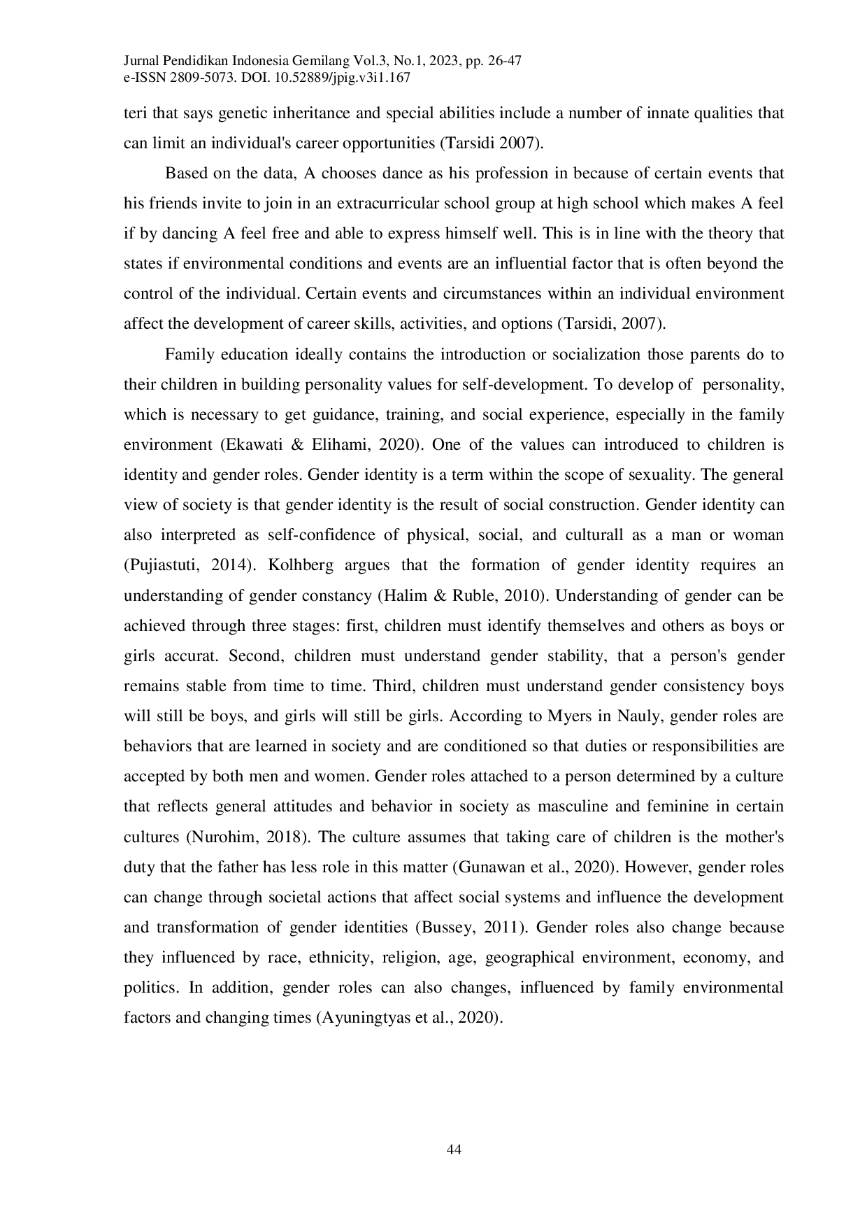 juris Overview of Family Education and Culture Masculinity Male Dancer