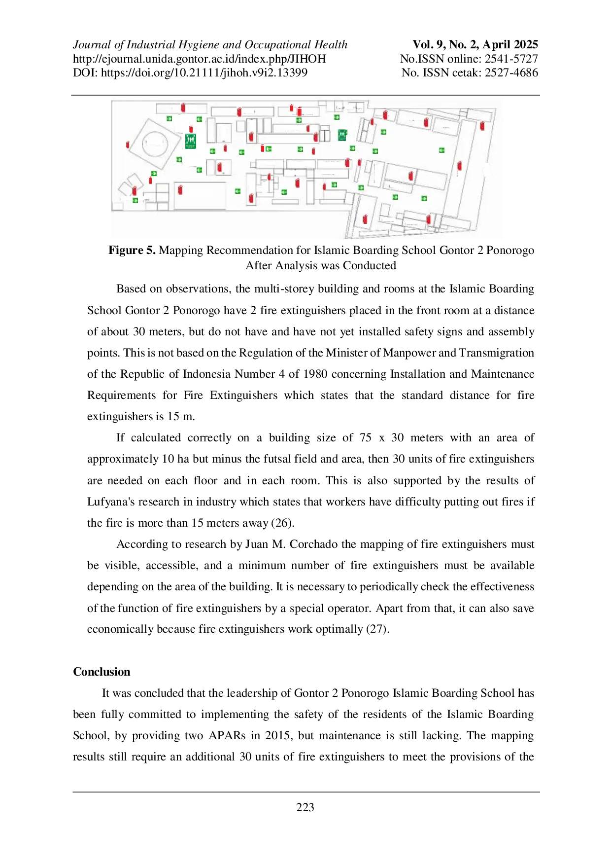 JURIS Mapping of Fire Extinguishers A Case Study in Islamic Boarding School Gontor 2 Ponorogo