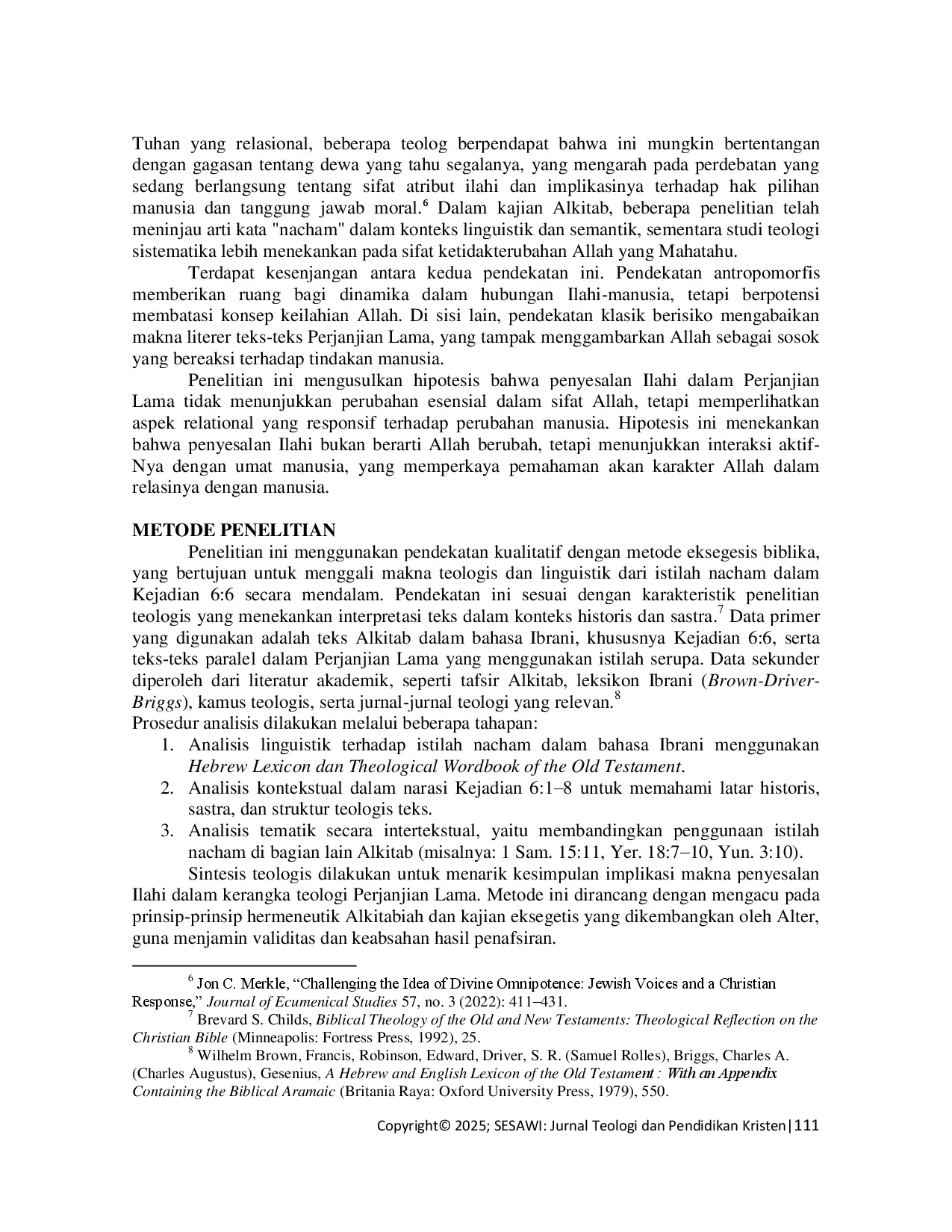 juris Penyesalan Ilahi Kajian Eksegetis Terhadap Kejadian 6 6