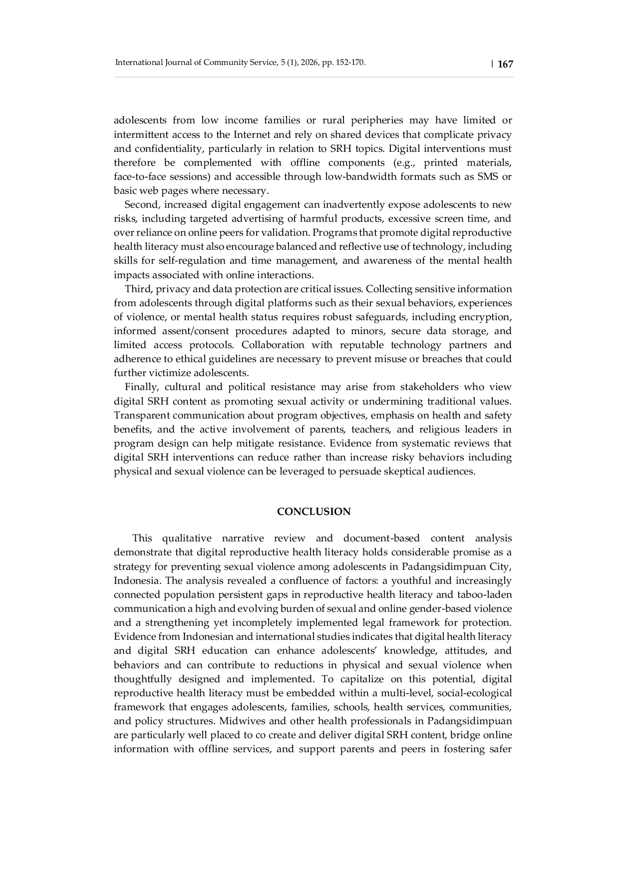 JURIS Literacy in Digital Reproductive Health Analysis of Sexual Violence Prevention Among Adolescents in Padangsidempuan City Indonesia