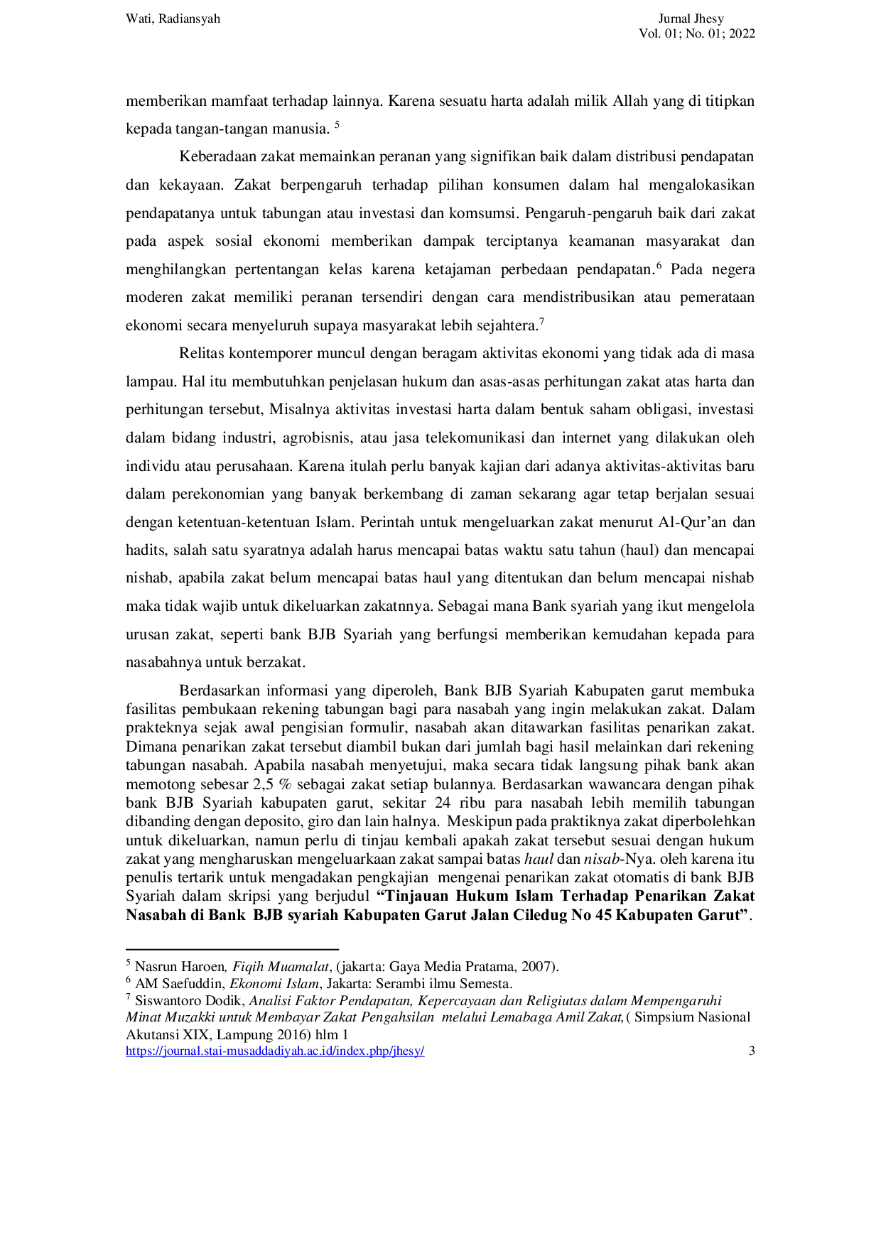 JURIS Penarikan Zakat Nasabah Di Bank Bjb Syariah Kabupaten Garut Jl Ciledug No 45 Kabupaten Garut Studi Kasus Di Bank BJB Syariah Kabupaten Garut