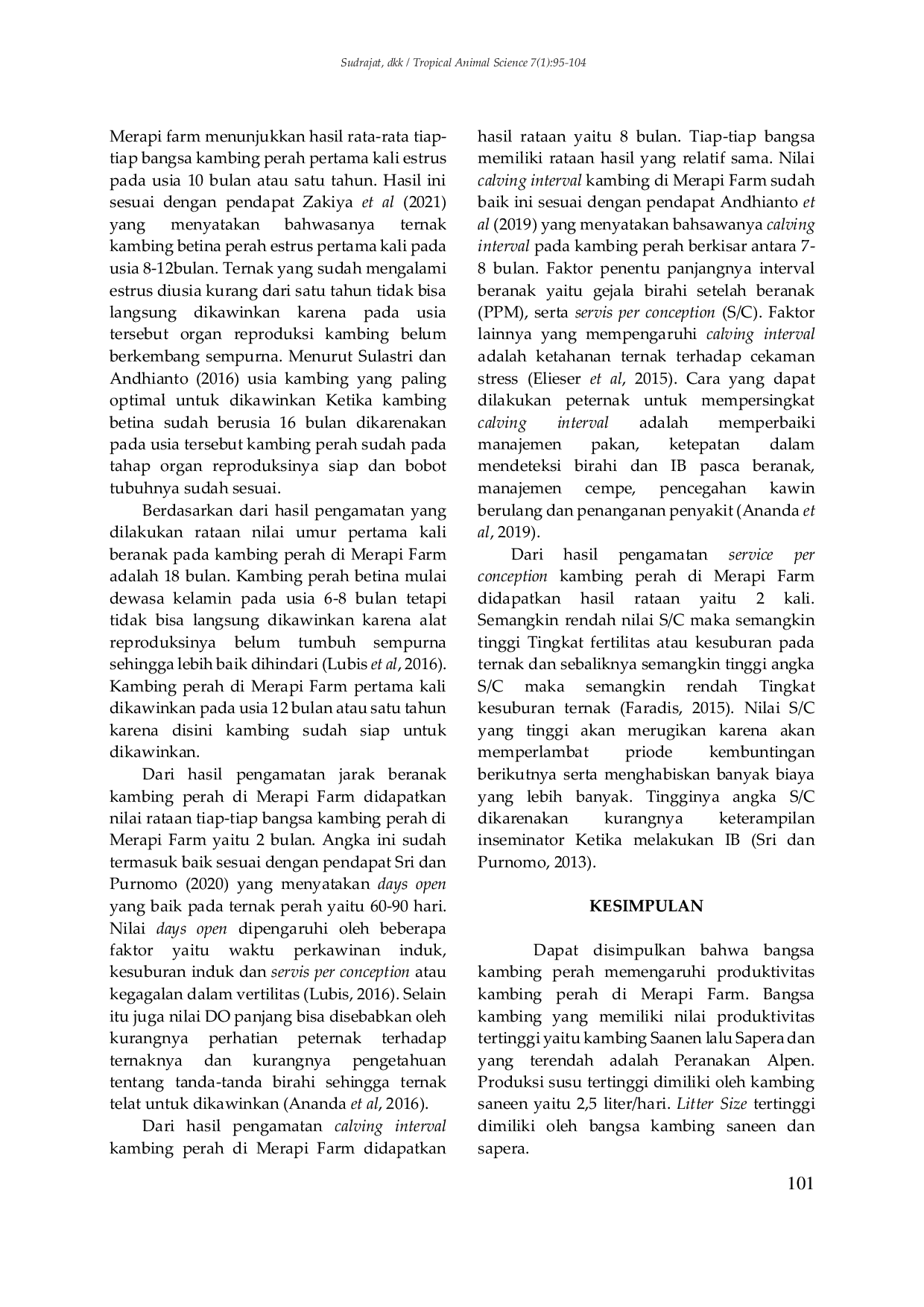 JURIS Analysis Of Dairy Goat Production Performance In Different Breed